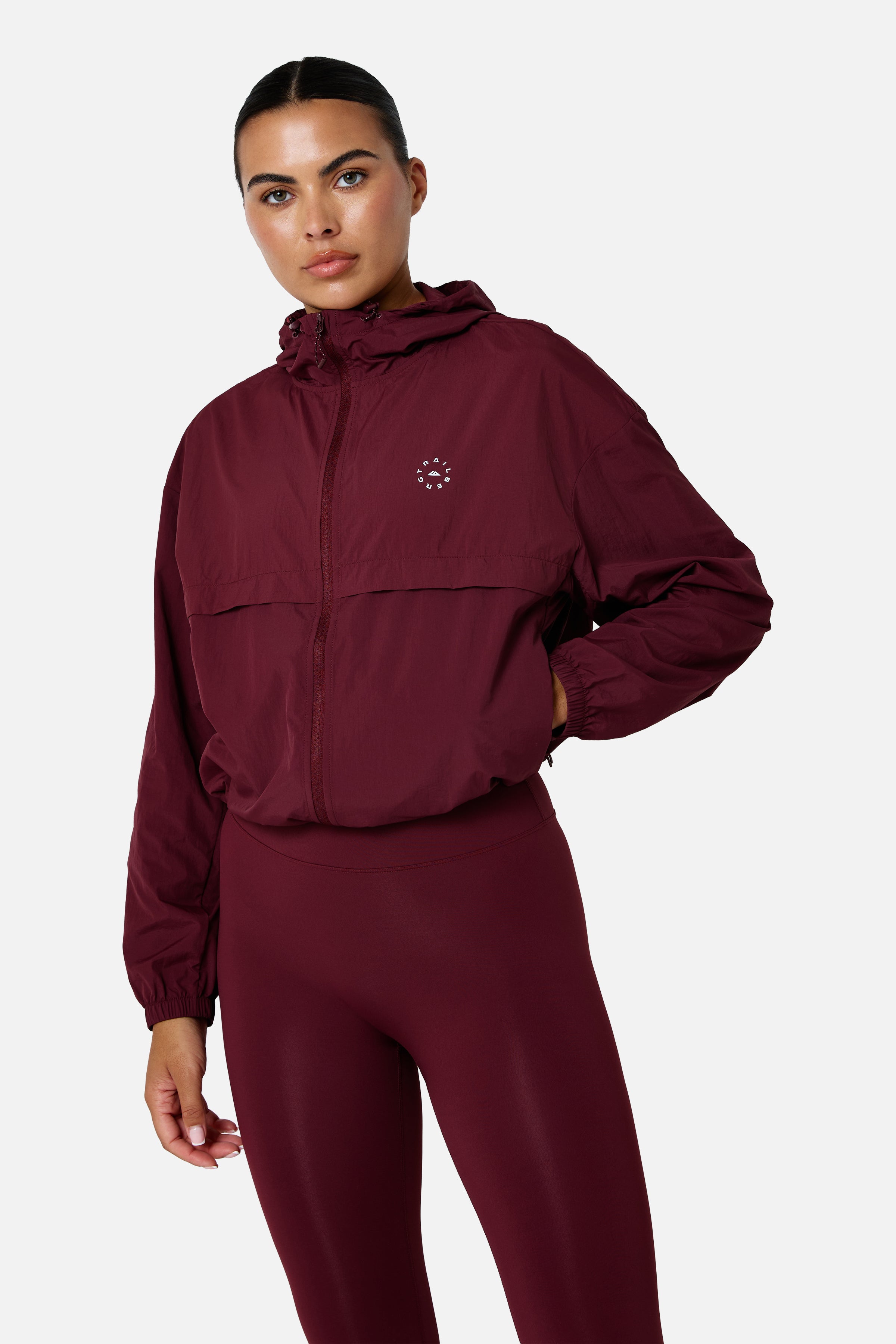 Womens Endura Running Windbreaker - Deep Claret