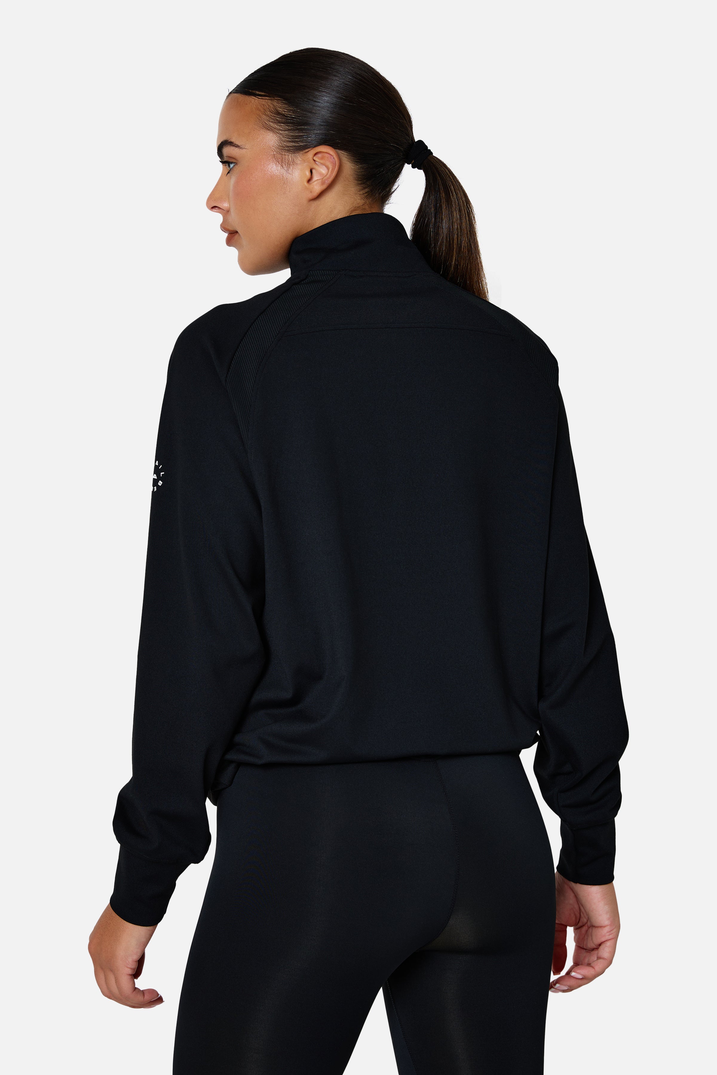 Womens Sculpt Core Oversized Track Jacket - Black