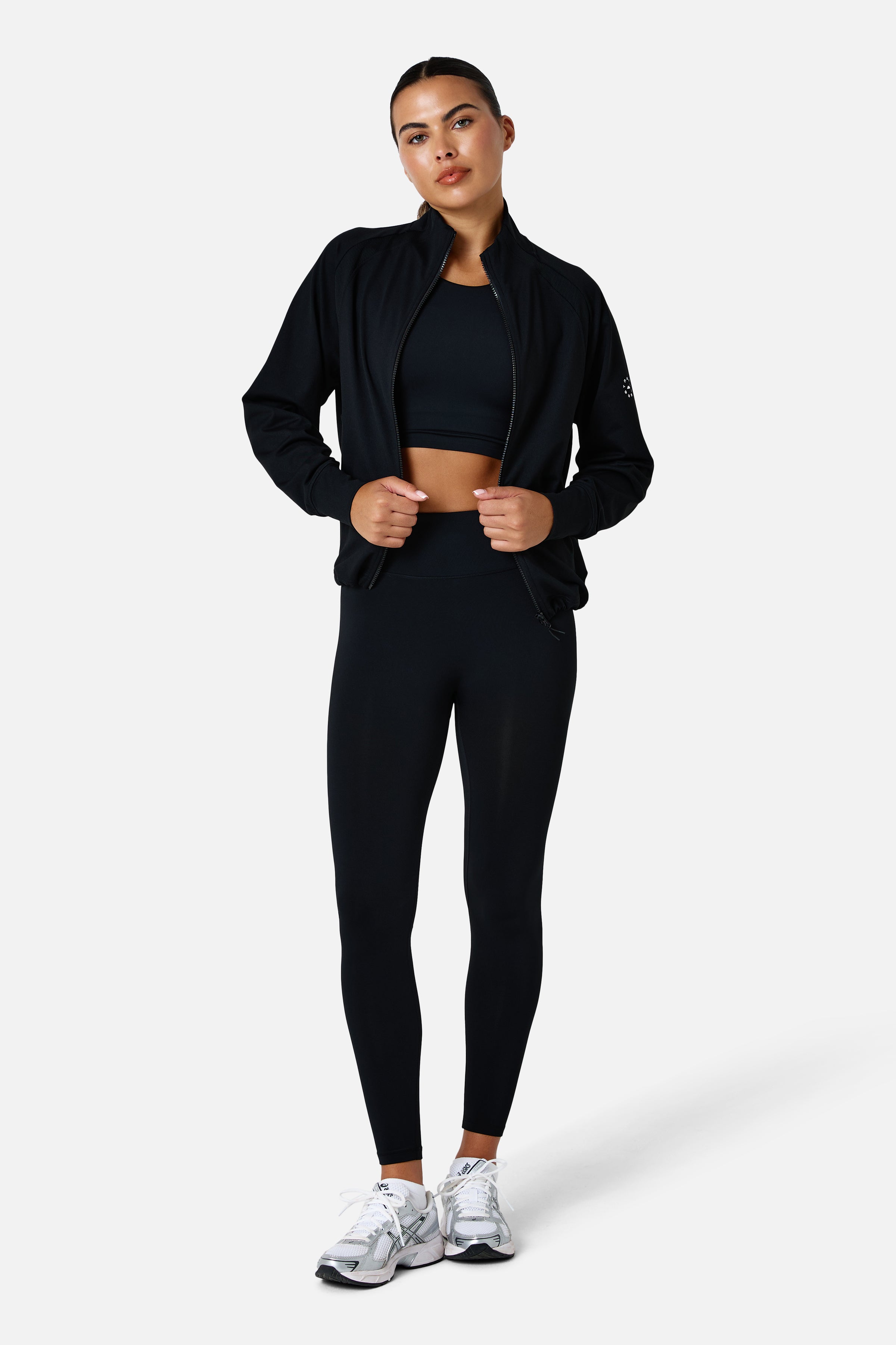 Womens Sculpt Core Oversized Track Jacket - Black