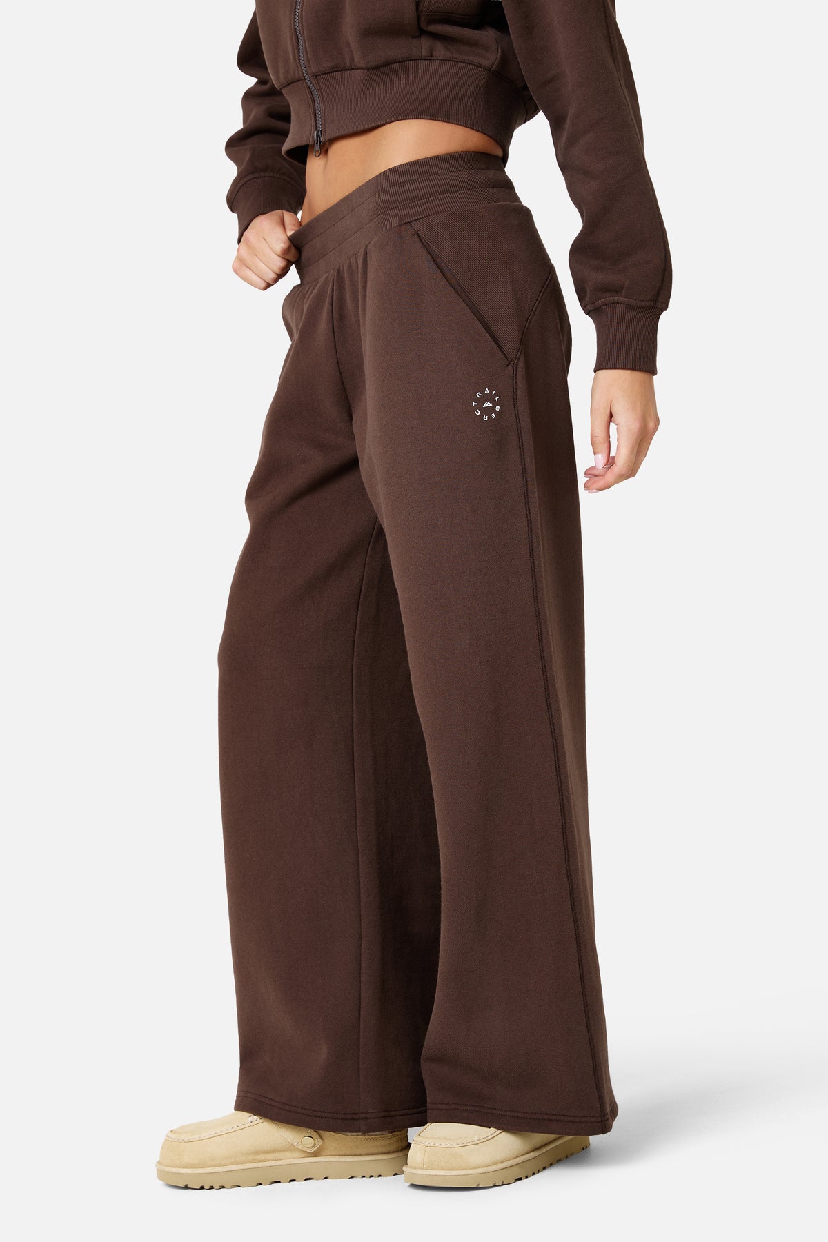 Womens Sculpt Fleece Jogger - Bitter Chocolate