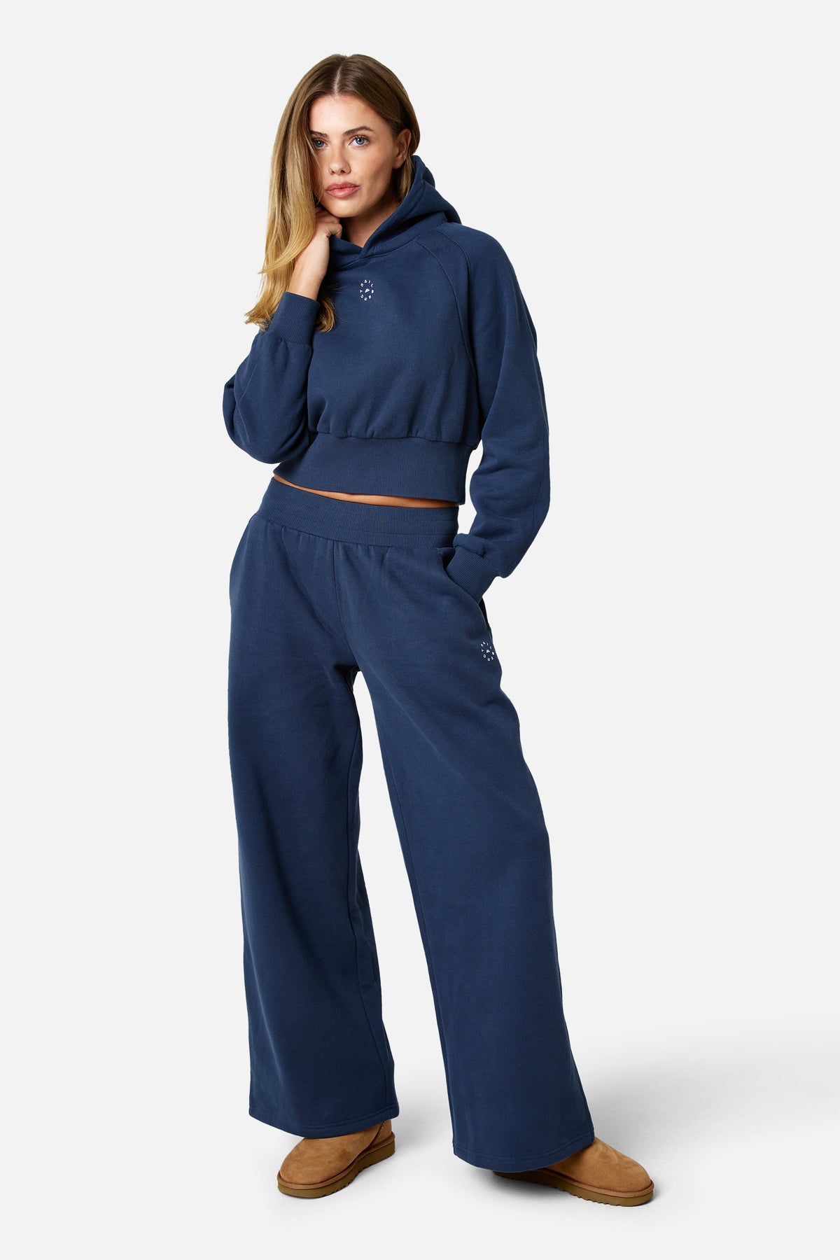 Womens Sculpt Fleece Tracksuit - Storm Blue