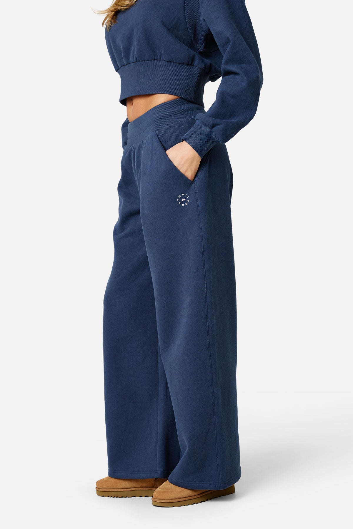 Womens Sculpt Fleece Jogger - Storm Blue