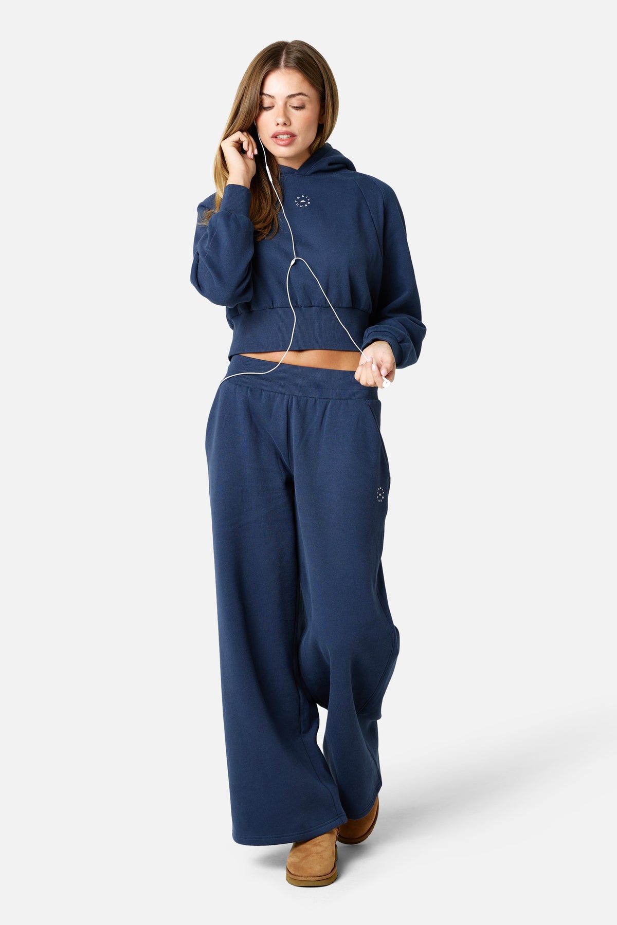 Womens Sculpt Fleece Tracksuit - Storm Blue