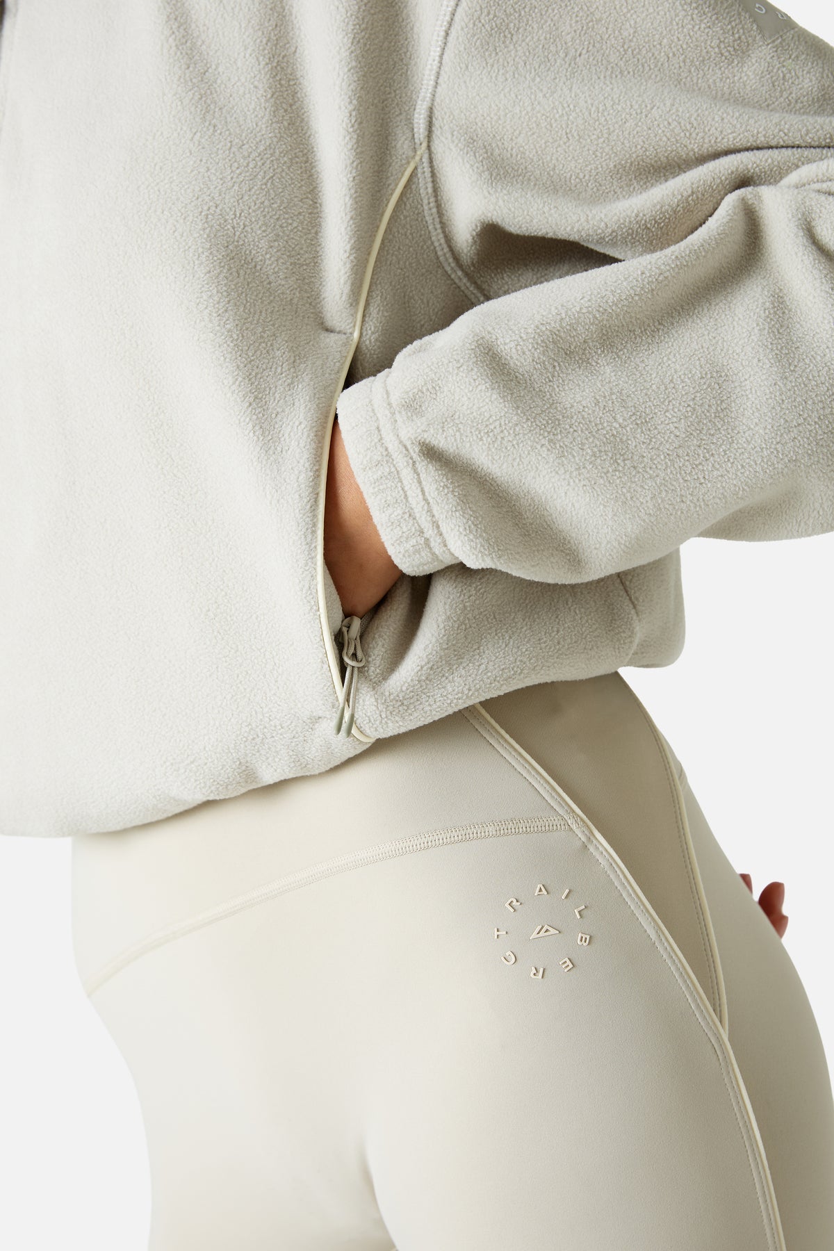 Womens Ignite Microfleece 1/4 Zip - Mercury Mist/Candlelight White