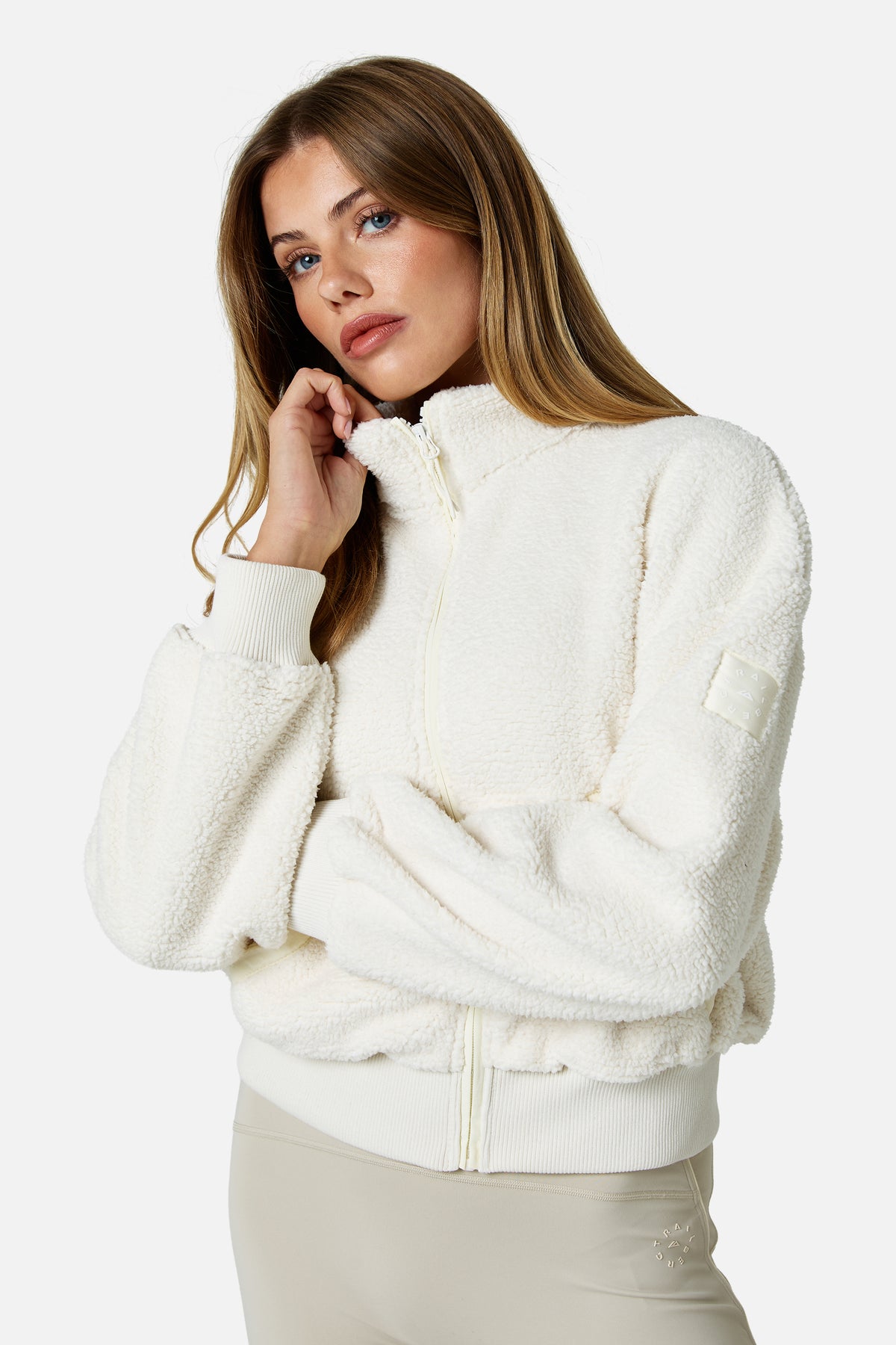 Womens Peakpath Borg Full Zip Track Jacket - Lunar Silk