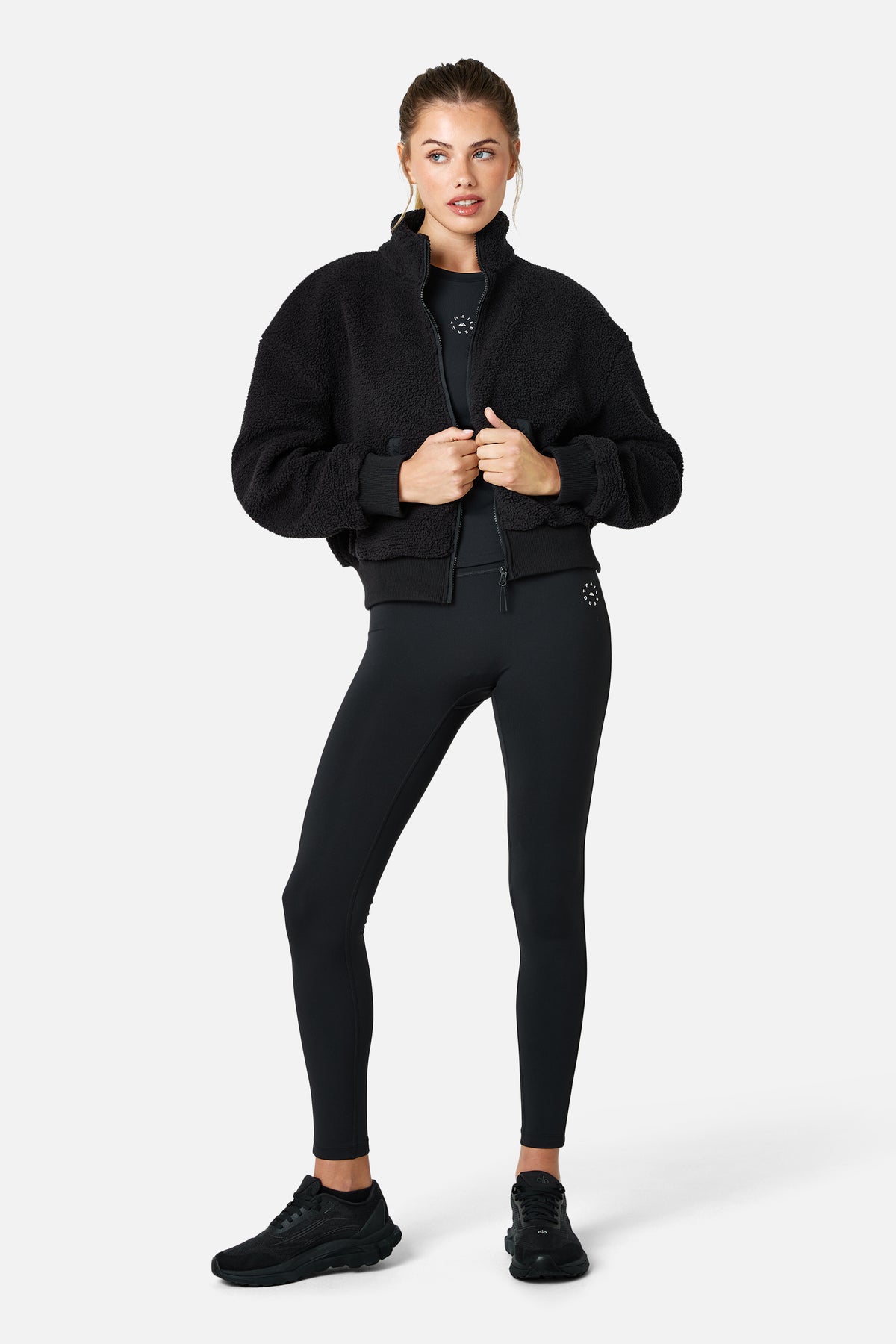 Womens Peakpath Borg Full Zip Track Jacket - Black
