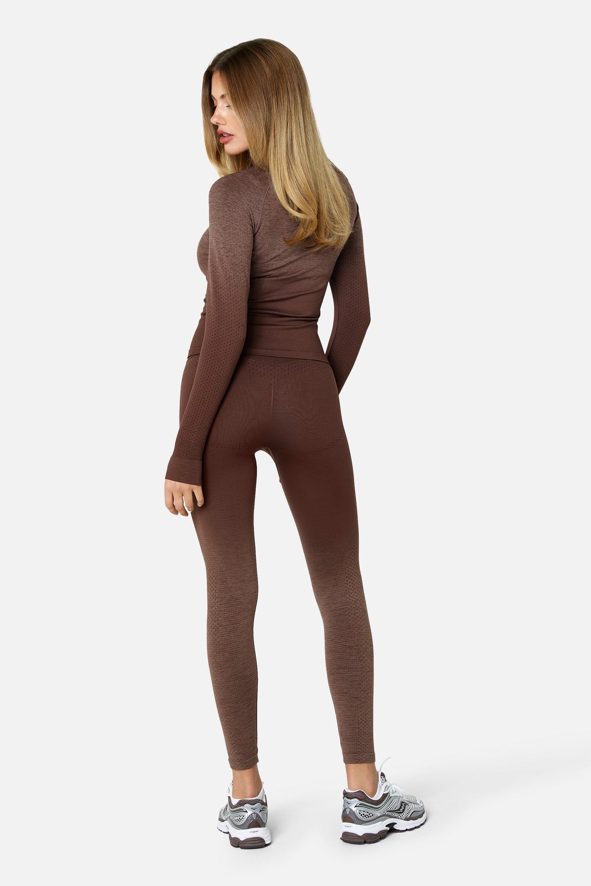 Womens Evocurve Seamless Jacket Set - Bitter Chocolate