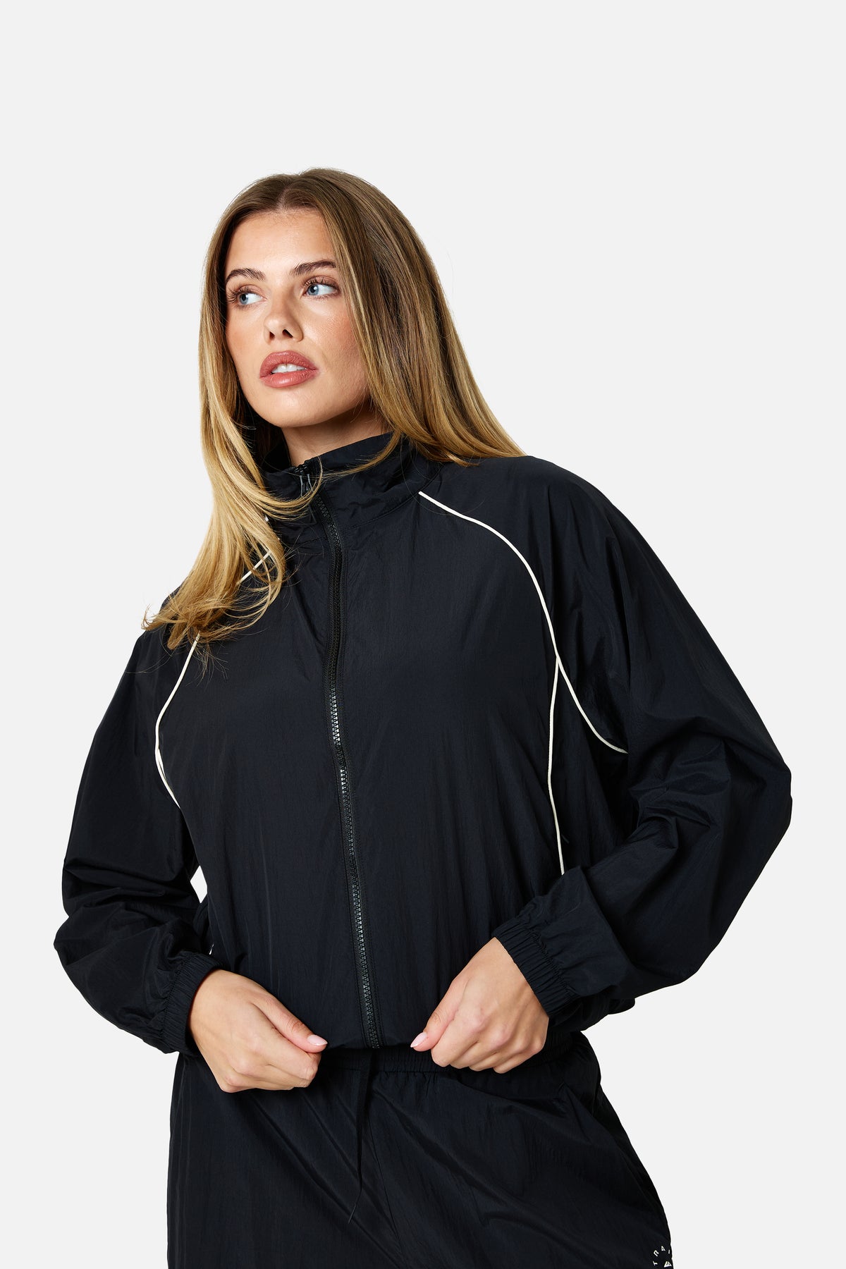 Womens Ignite 2.0 Track Jacket - Black/Candlelight White