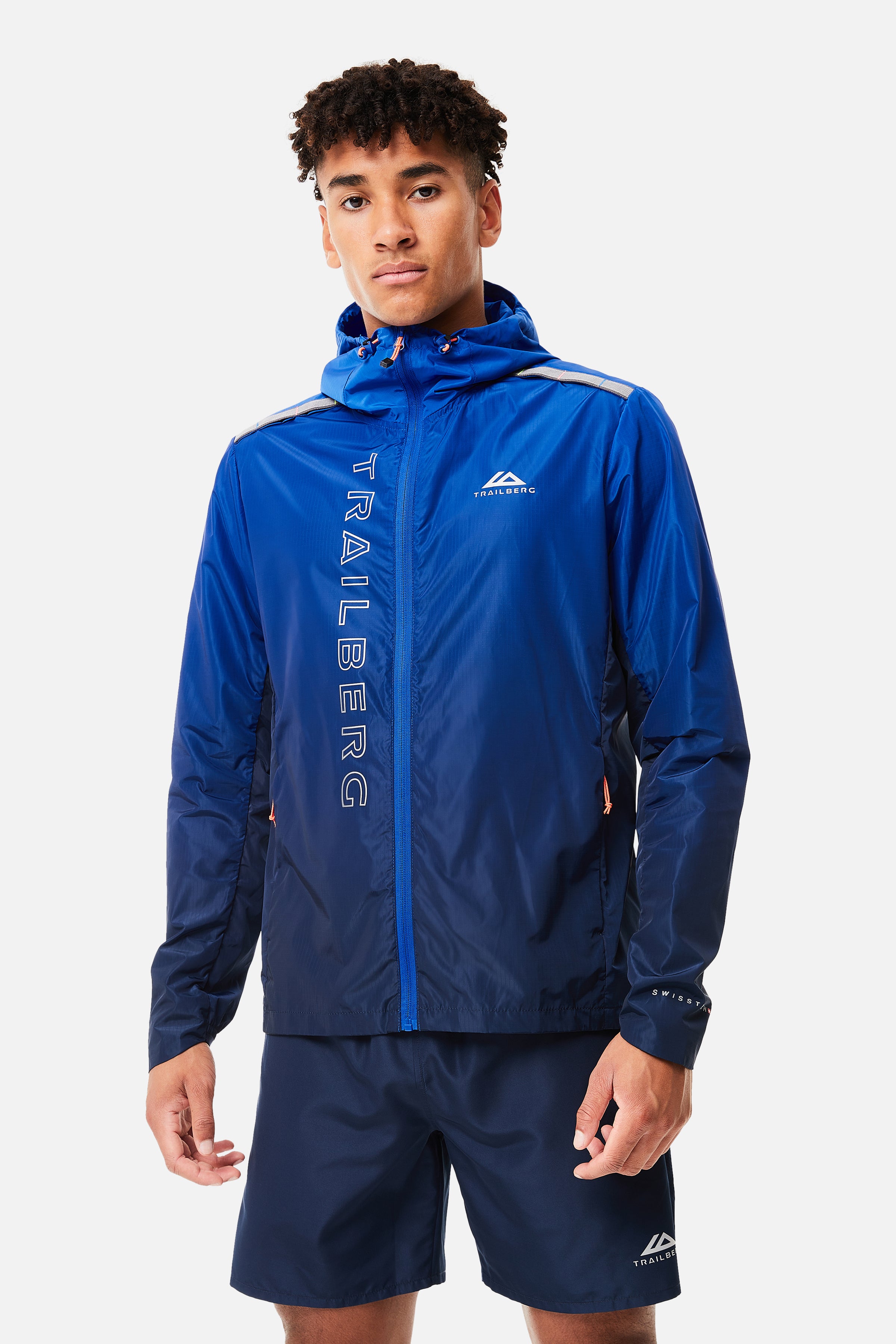 Gradient Windbreaker - Navy/Cobalt
