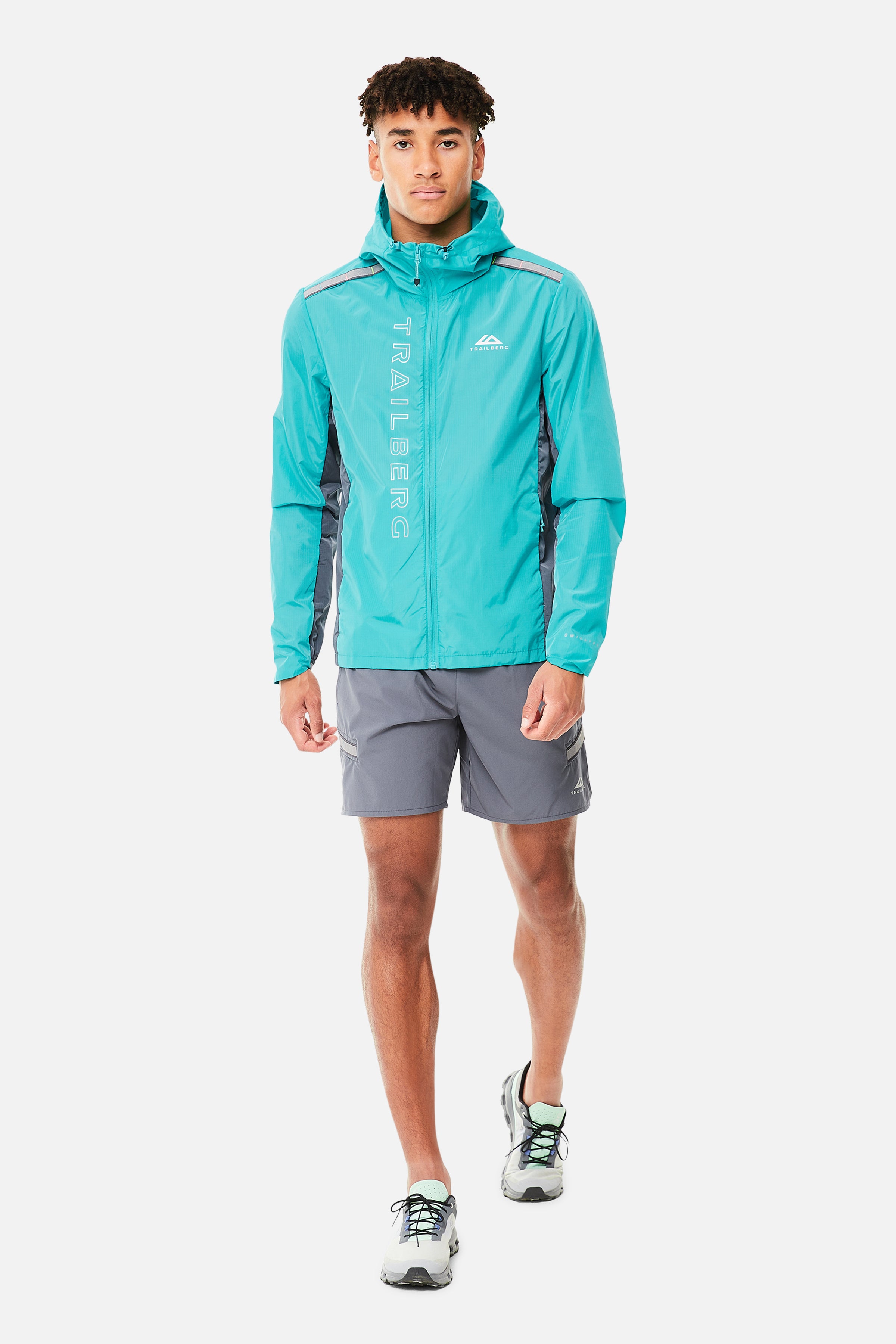 Triathlon Windbreaker - Turquoise/Mid Grey