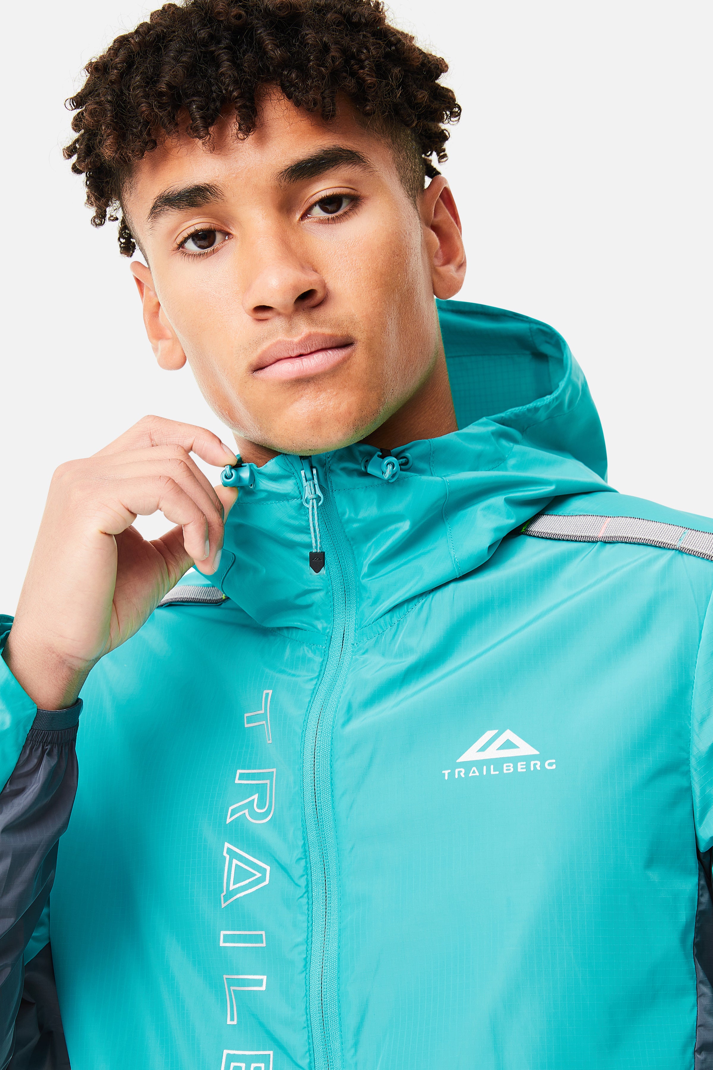 Triathlon Windbreaker - Turquoise/Mid Grey