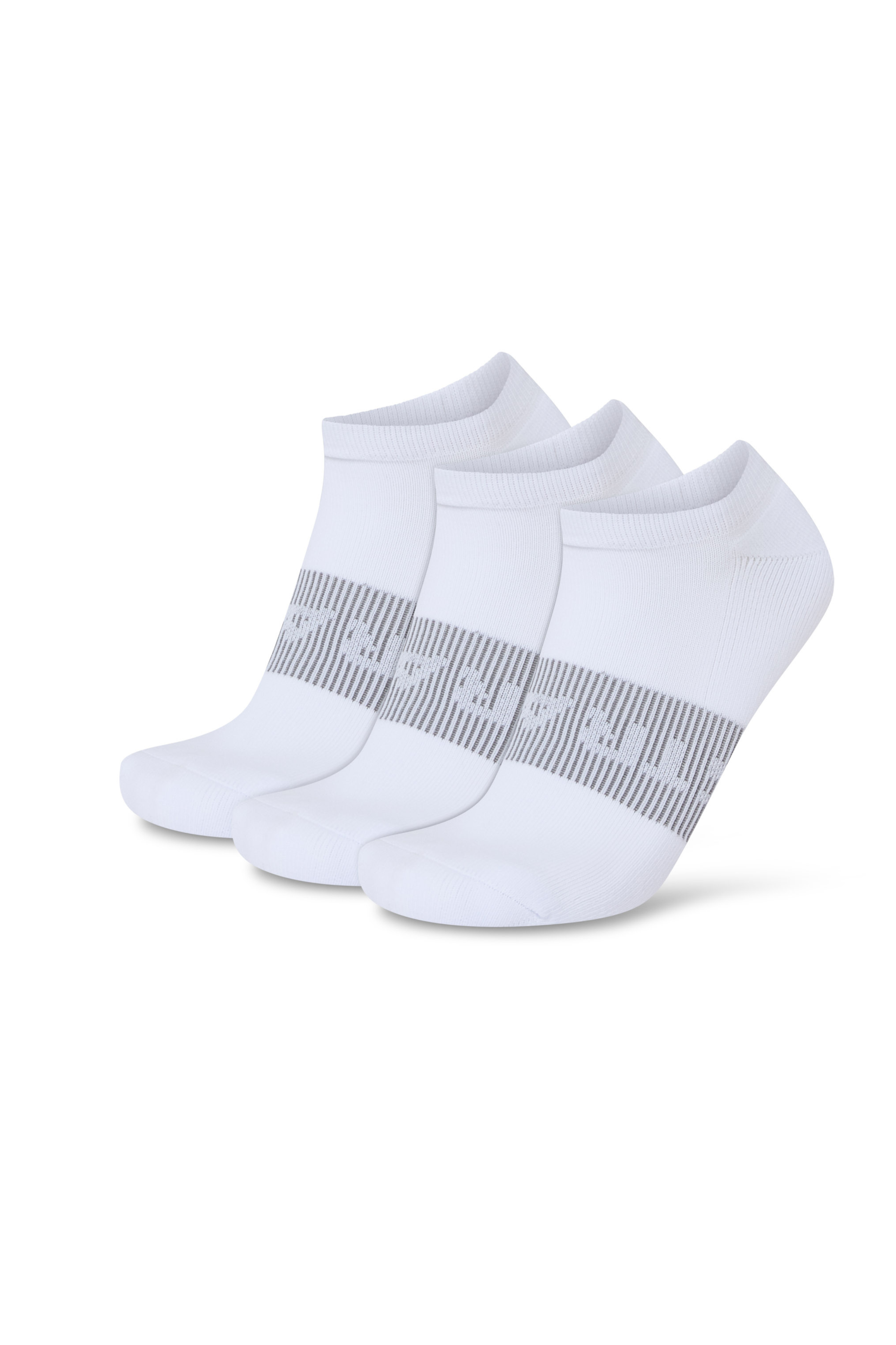 Mount No Show 3 Pack Sock - White