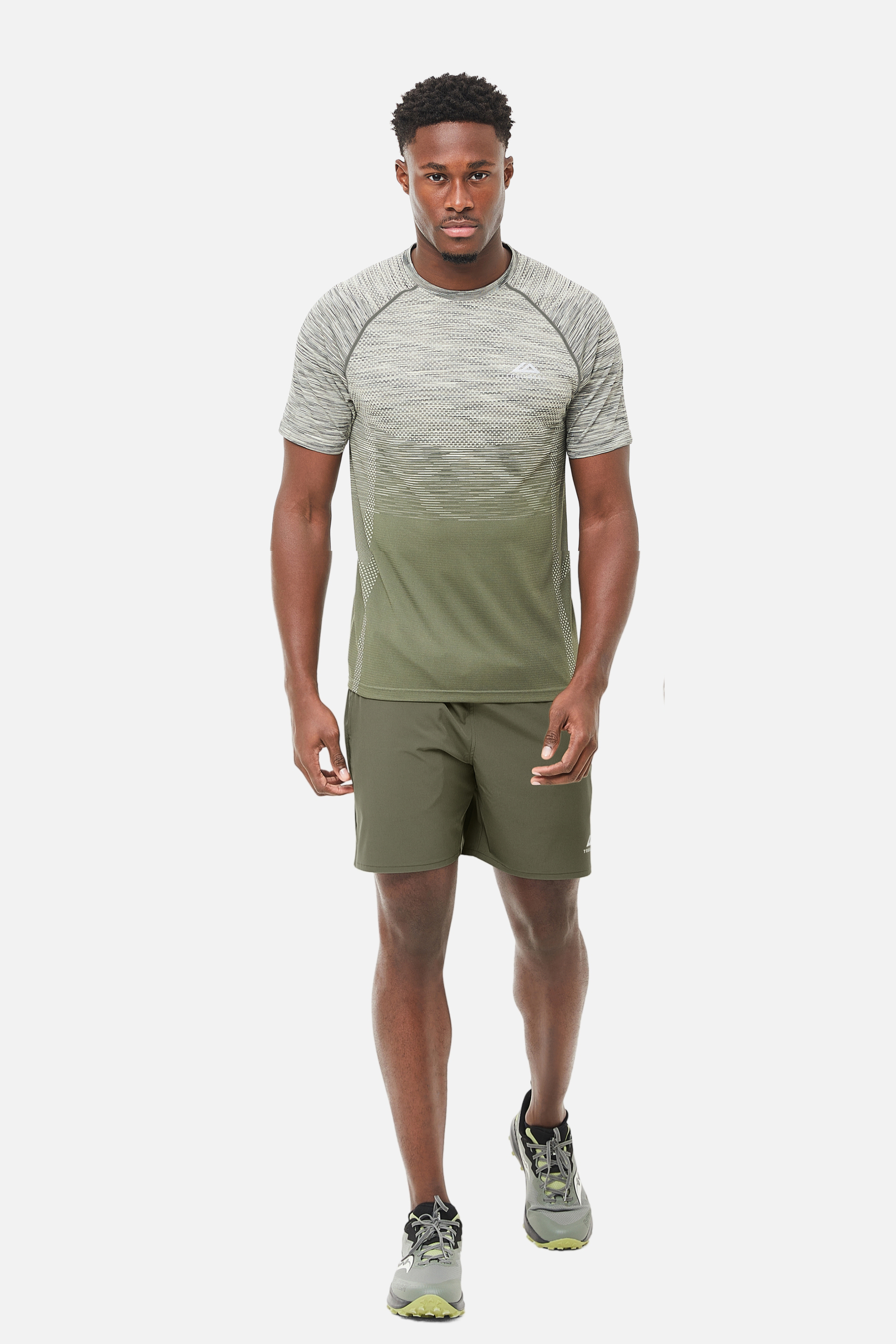 Summit Seamless Essentials 2.0 Twinset - Khaki/Dark Fern