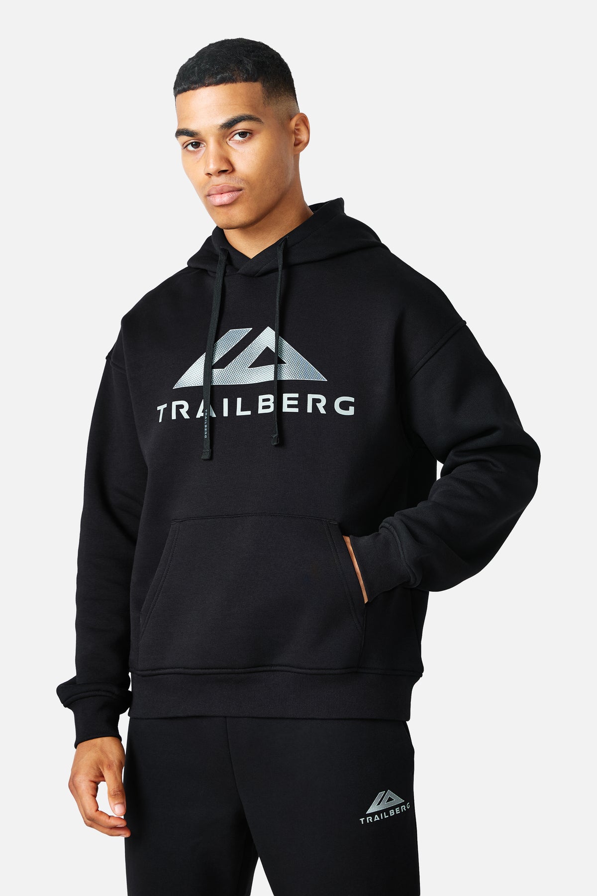 Dot Logo Hood - Black