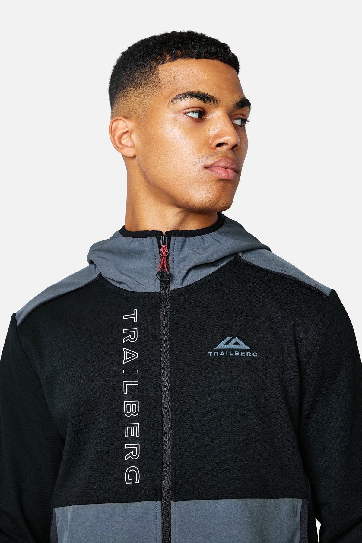 Triathlon Ultra Fleece Zip Hood - Black/Graphite Grey