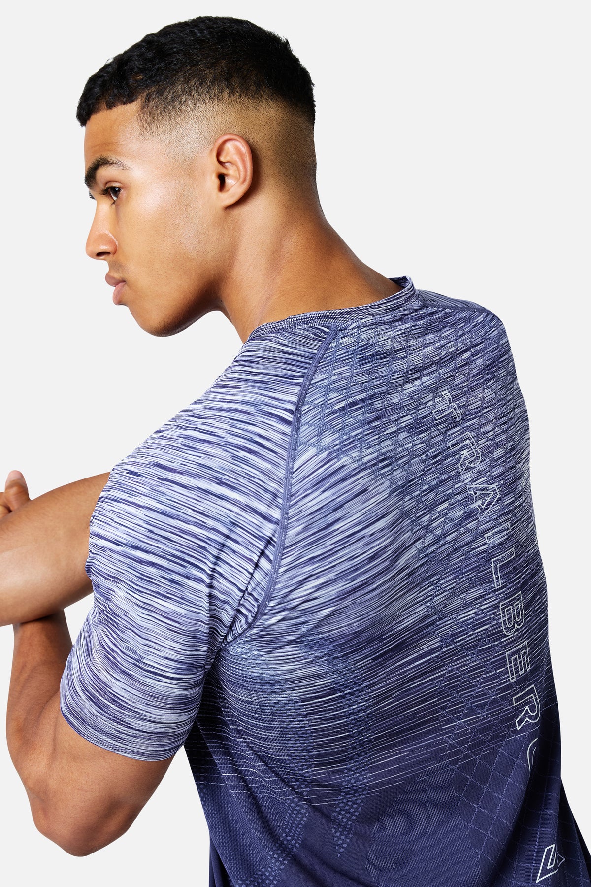 Stride Seamless Tee - Nightflare/Blue Shift/Blue Ice/White