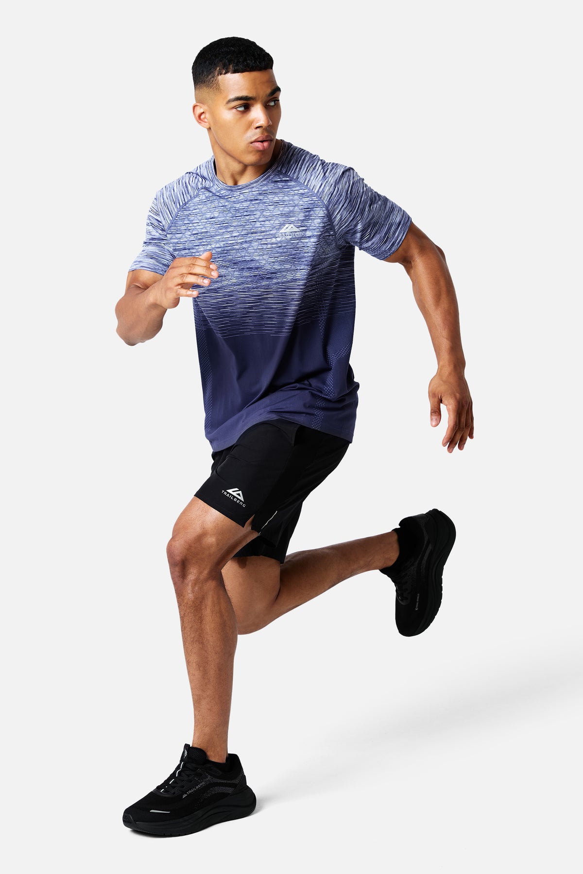 Stride Seamless Tee - Nightflare/Blue Shift/Blue Ice/White