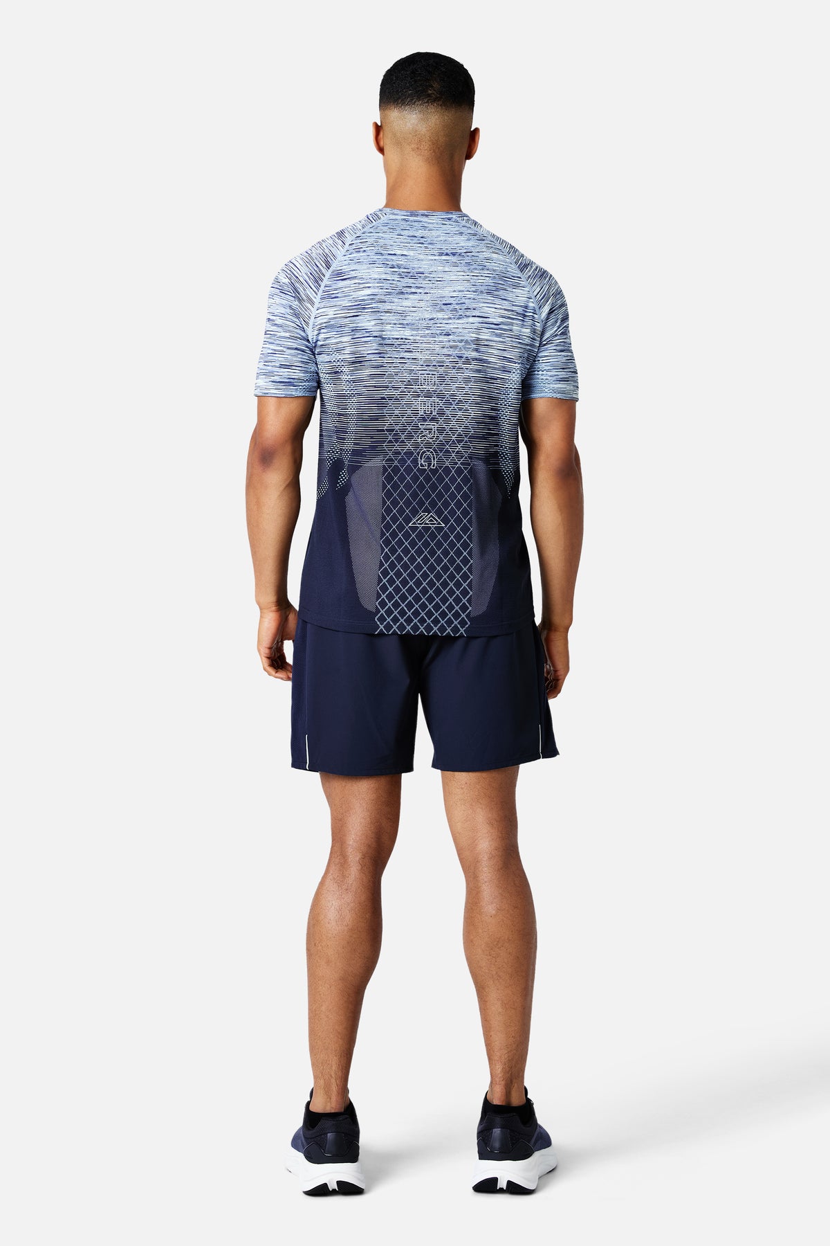 Stride Seamless Tee - Shadowcore/Steel Blue/Iceberg Blue/White