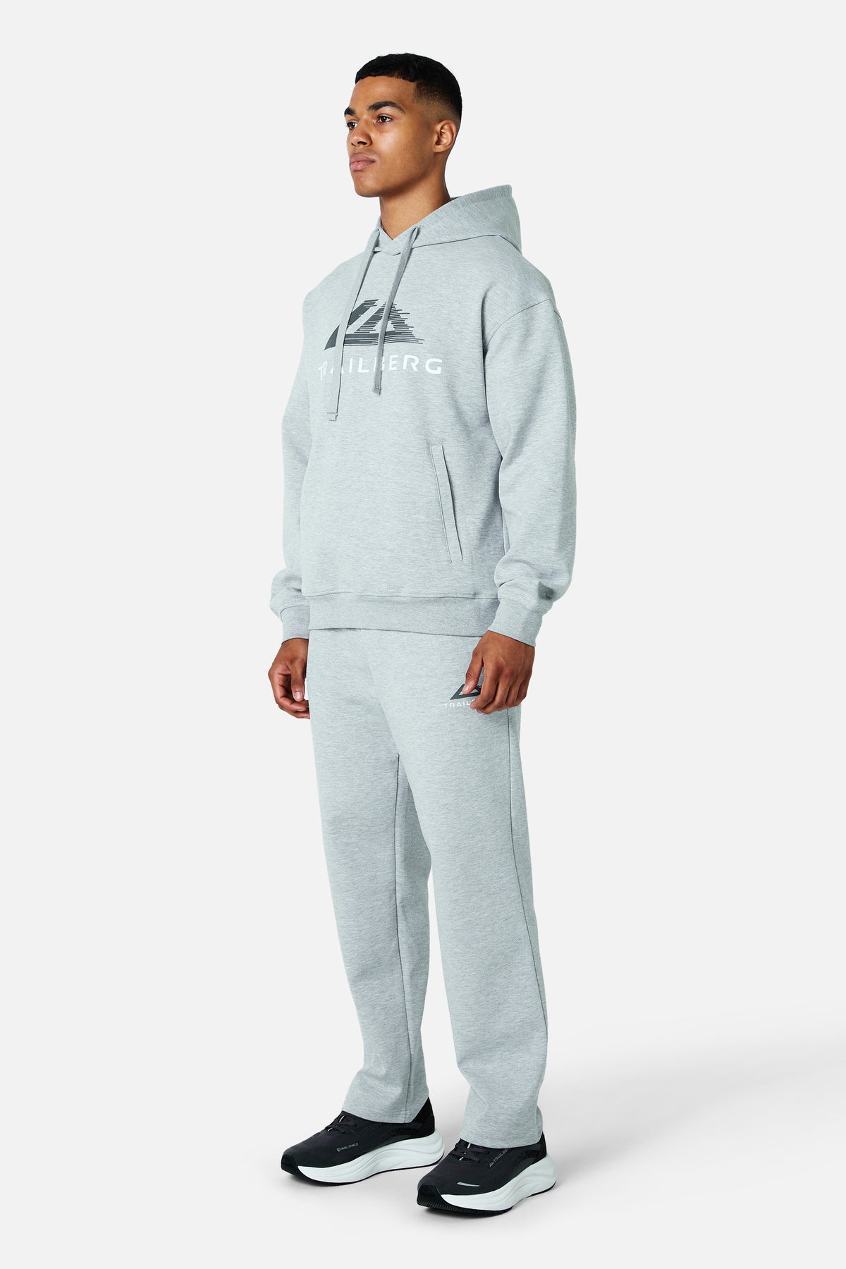 Glitch Logo Tracksuit - Grey Marl
