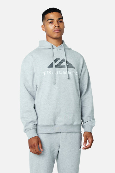 Glitch Logo Hood - Grey Marl