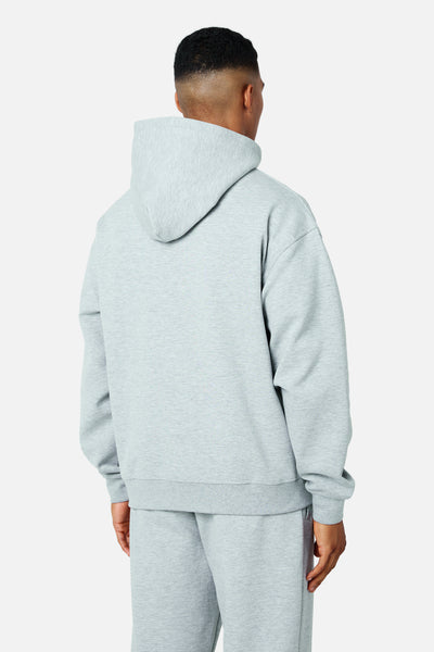 Glitch Logo Hood - Grey Marl