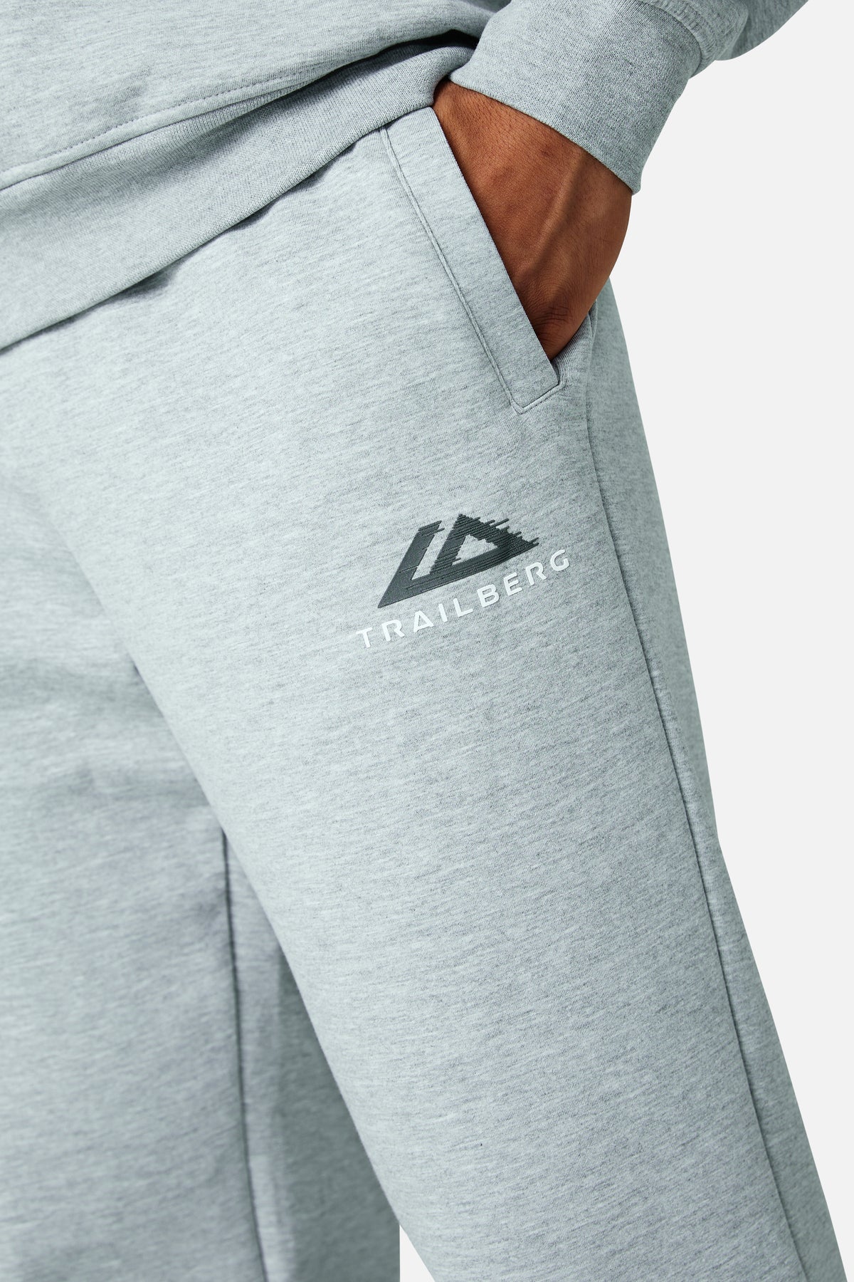 Glitch Logo Tracksuit - Grey Marl