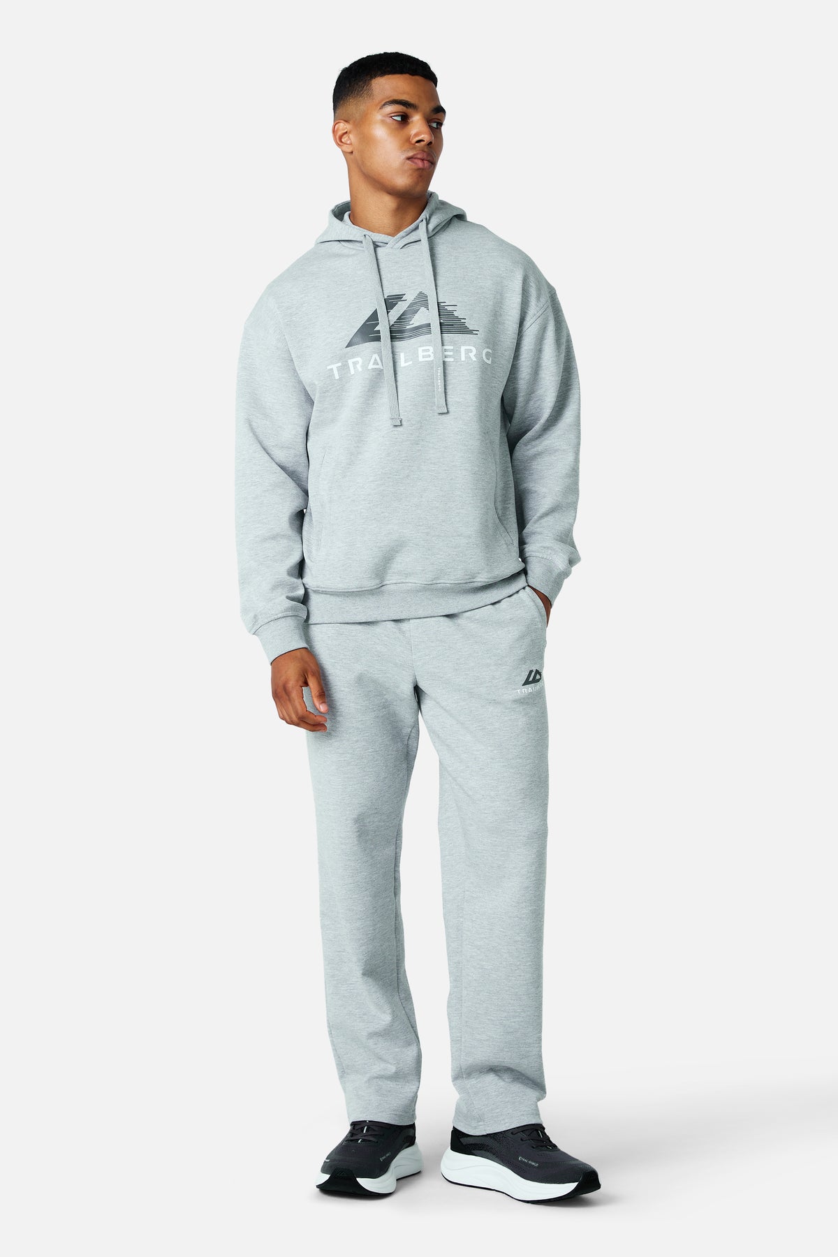 Glitch Logo Jogger - Grey Marl