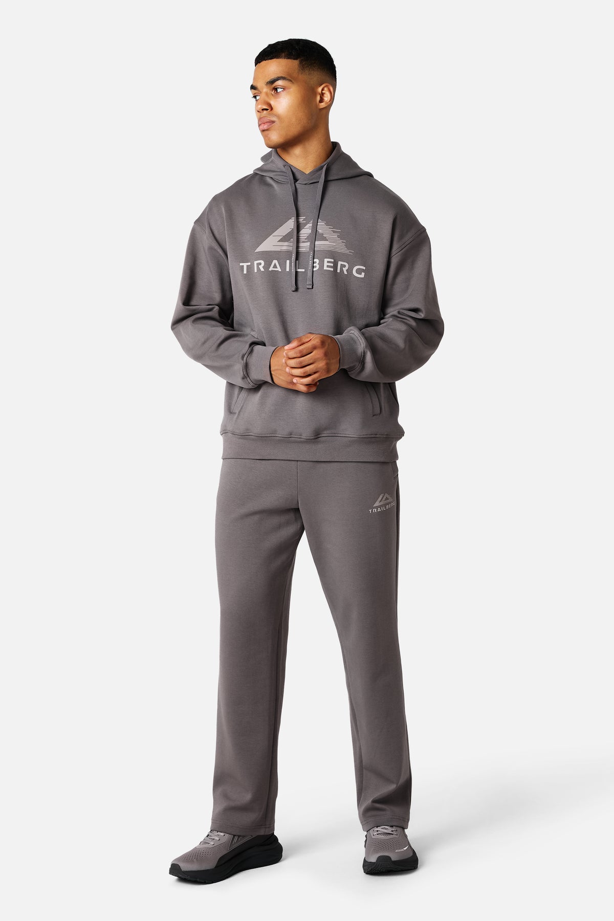 Glitch Logo Tracksuit - Iron Smoke