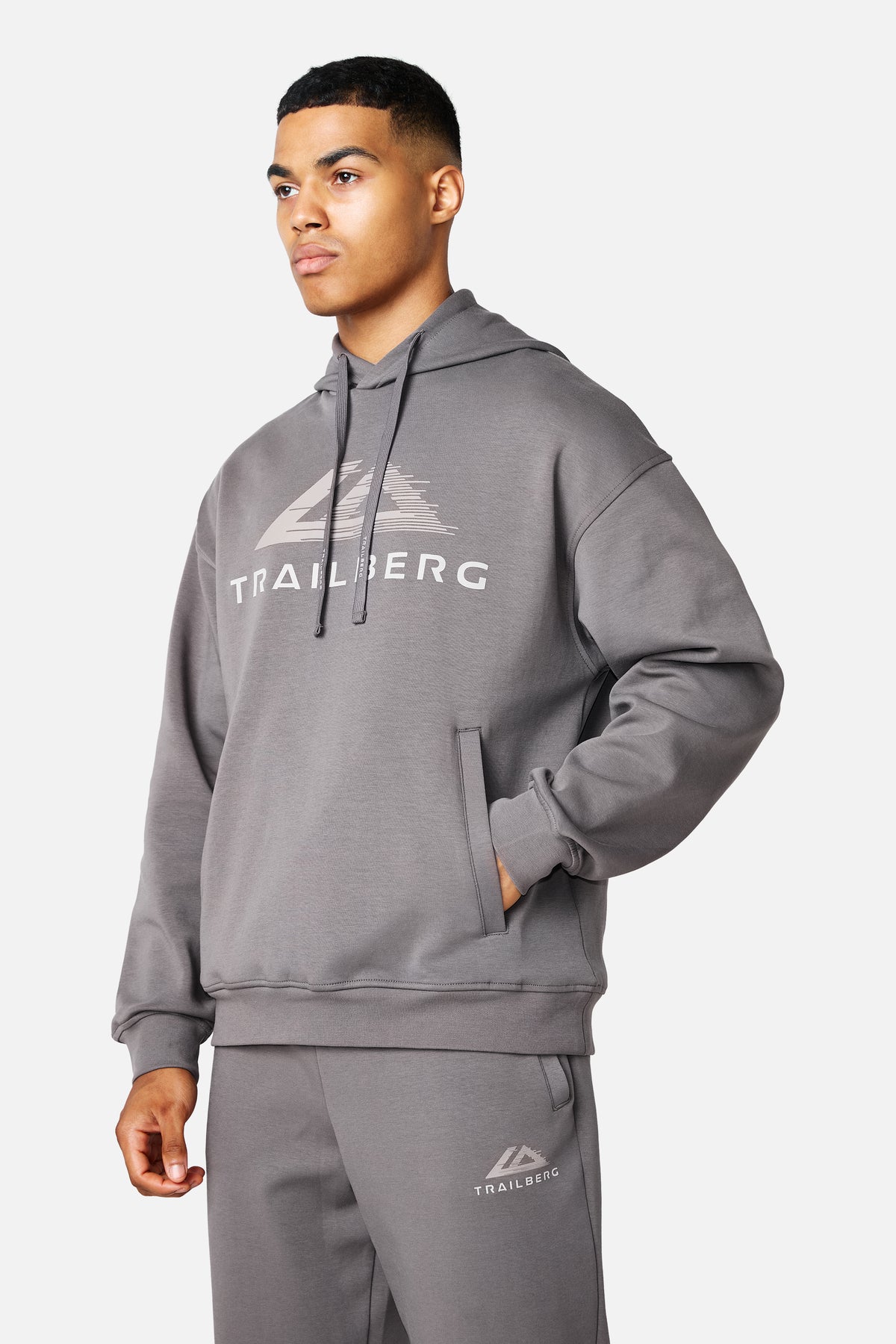 Glitch Logo Tracksuit - Iron Smoke