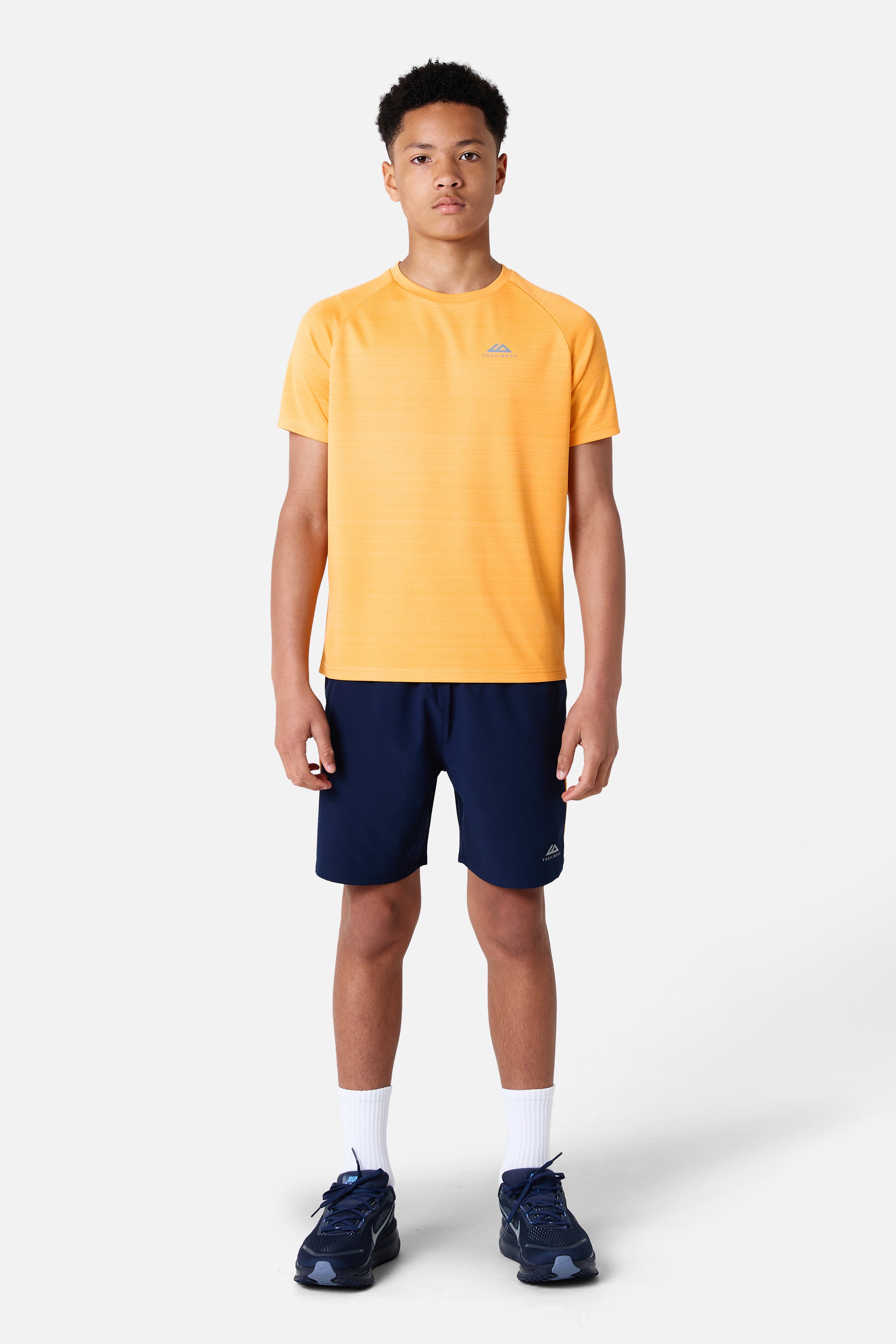 Boys Cloud 2.0 Short - Navy Blue/Orange Glow