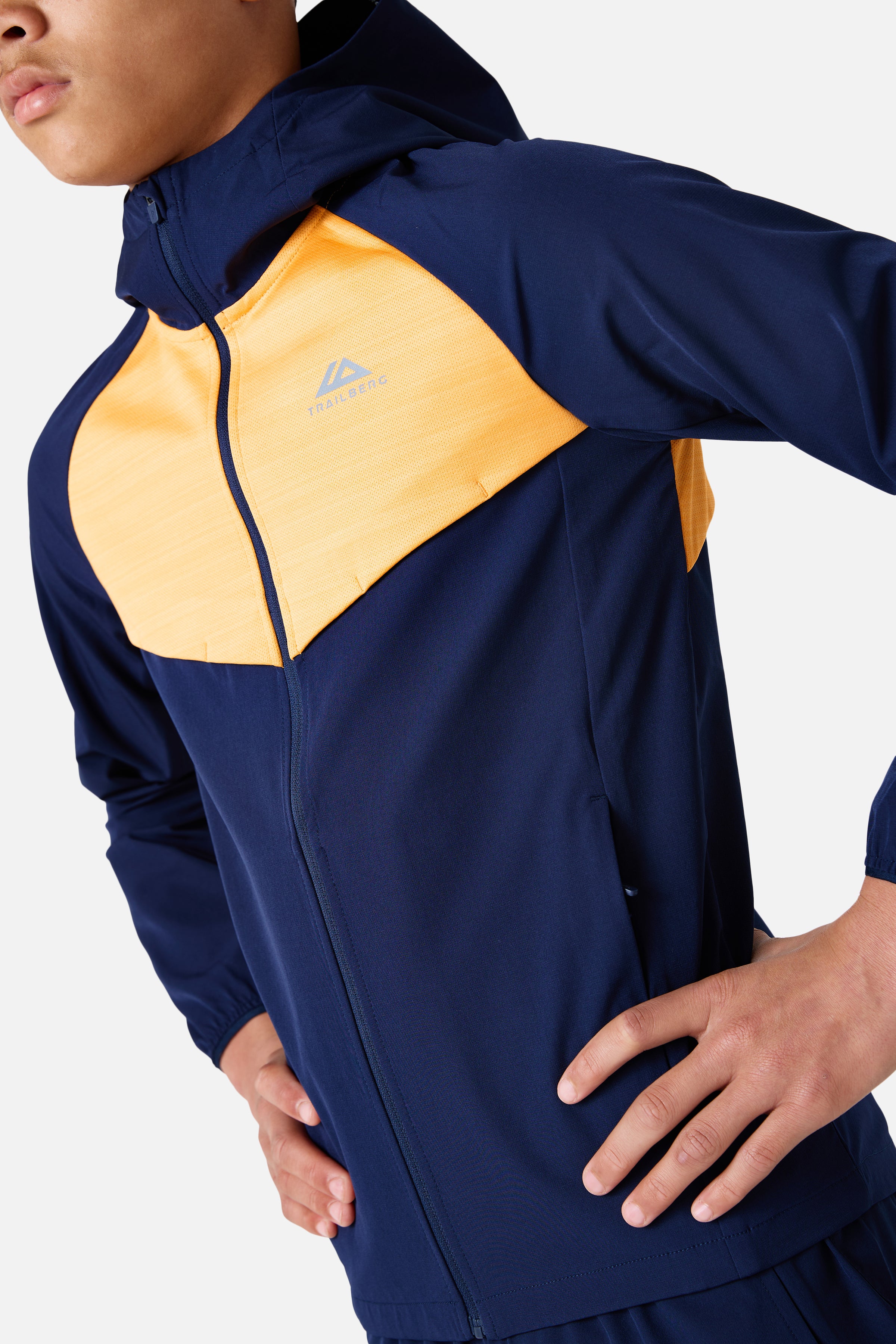 Boys Cloud 2.0 Hood - Orange Glow/Navy Blue