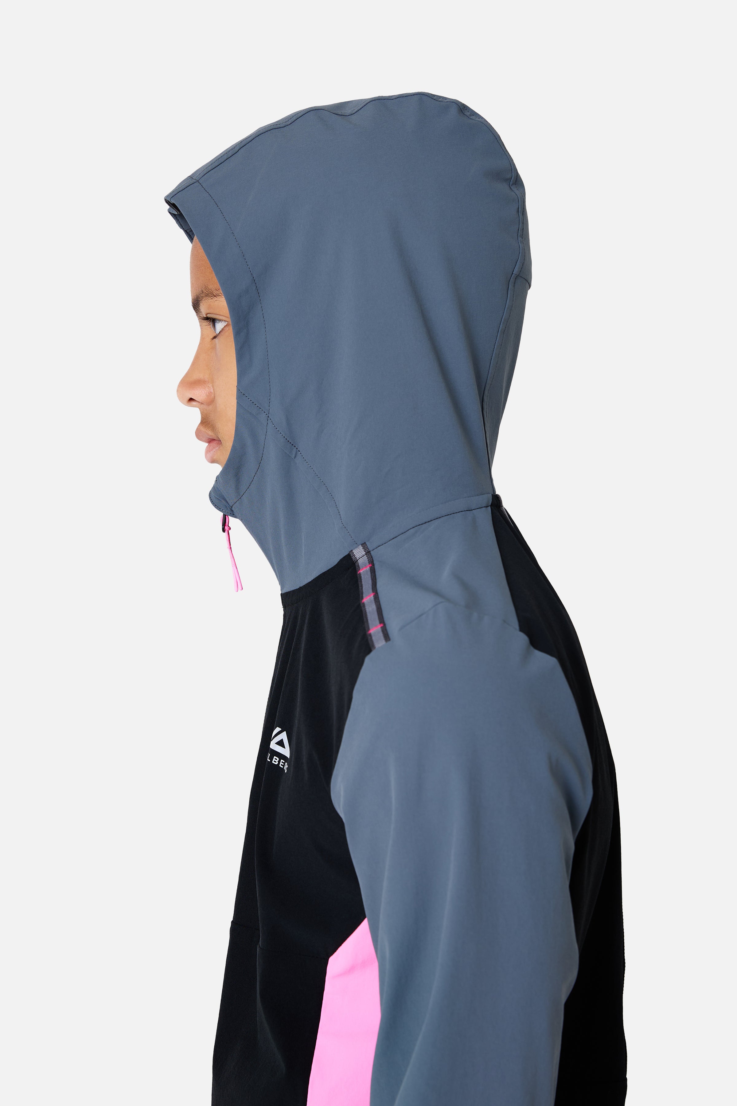Boys Triathlon 4.0 Hood - Black/Storm Grey/Cosmic Pink