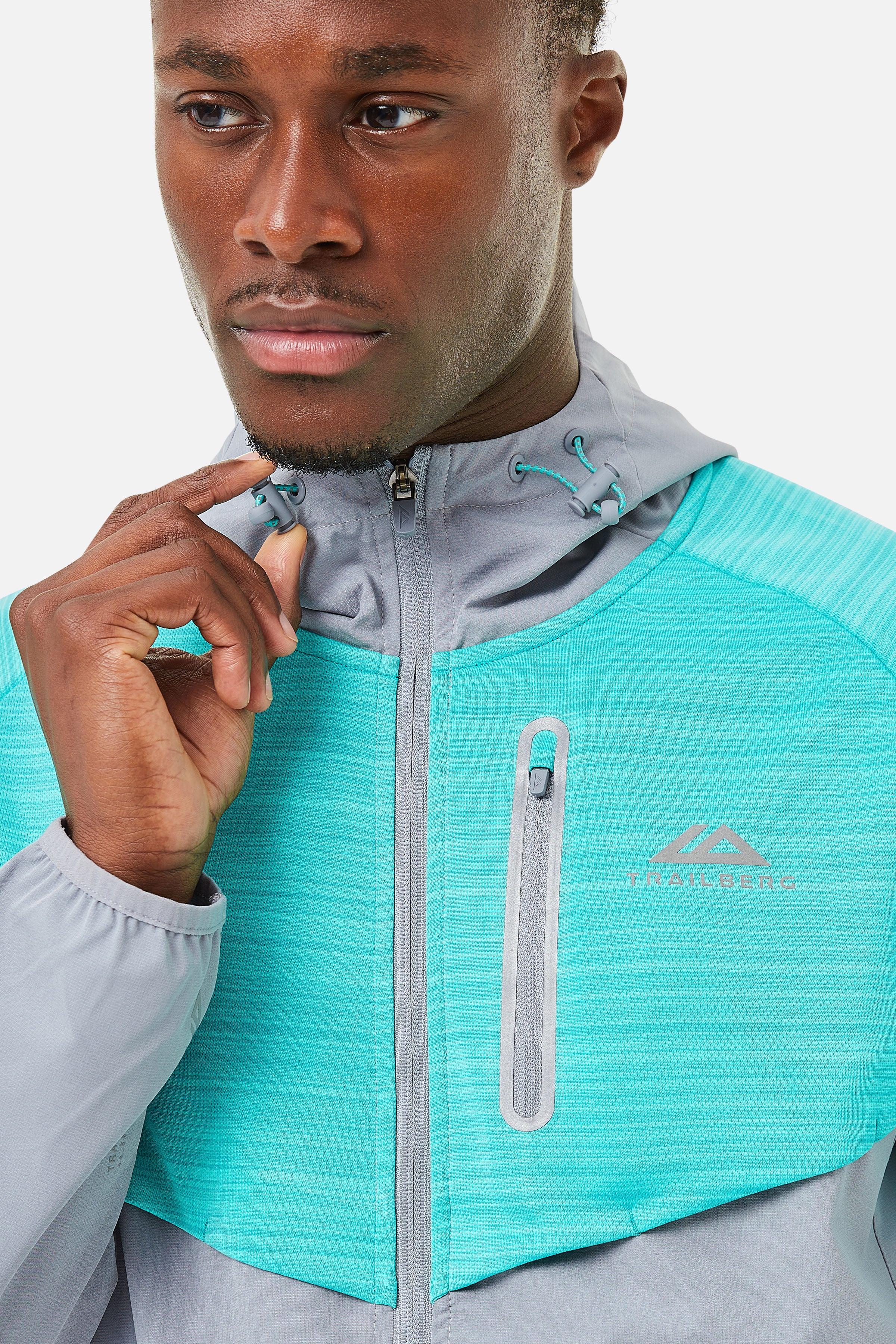 Cloud AW24 Hood - Light Grey/Turquoise