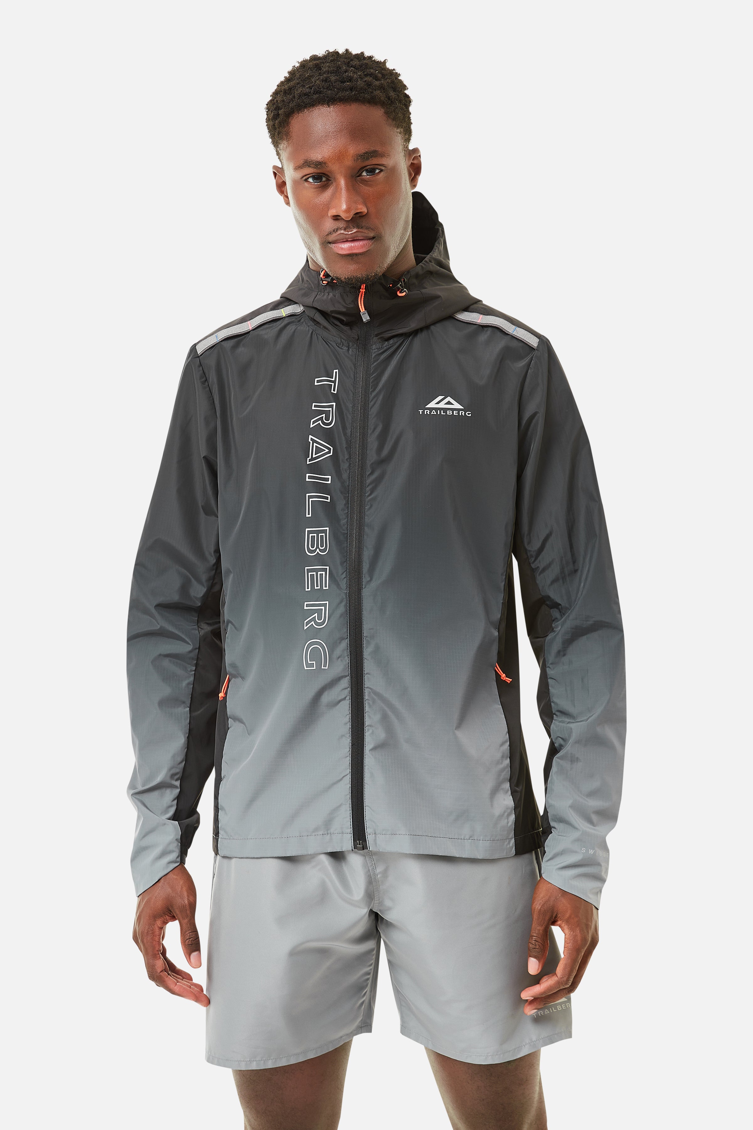 Gradient Windbreaker - Black/Grey