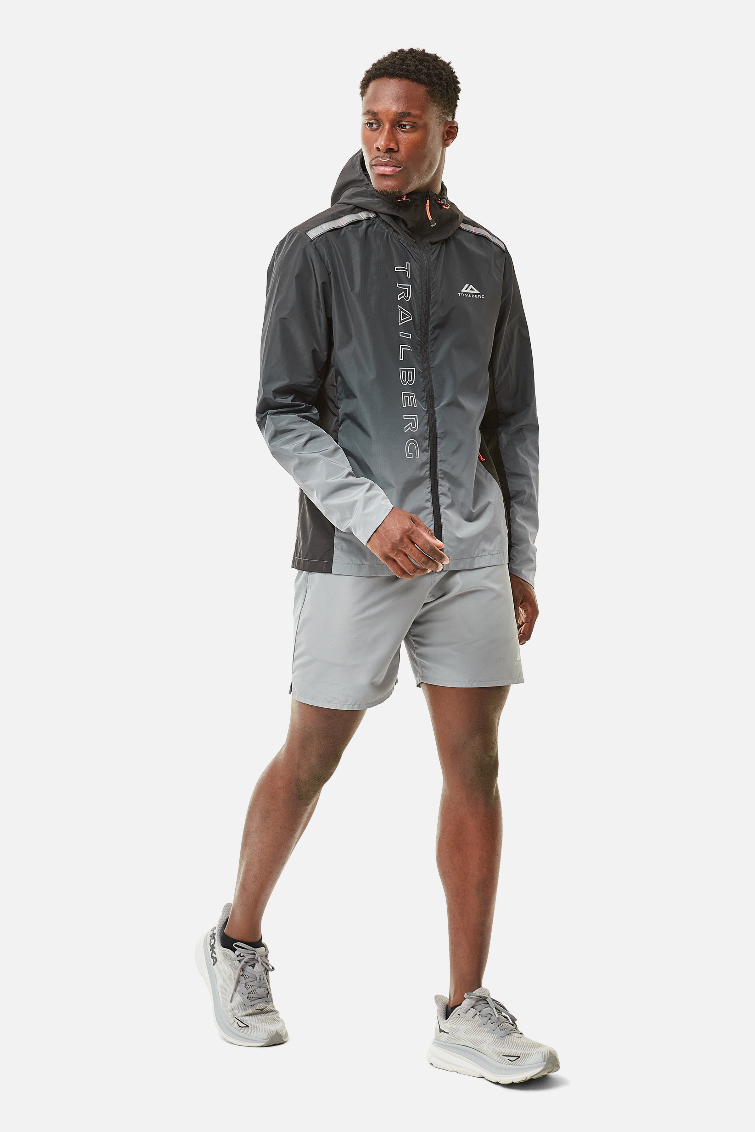 Gradient Windbreaker - Black/Grey