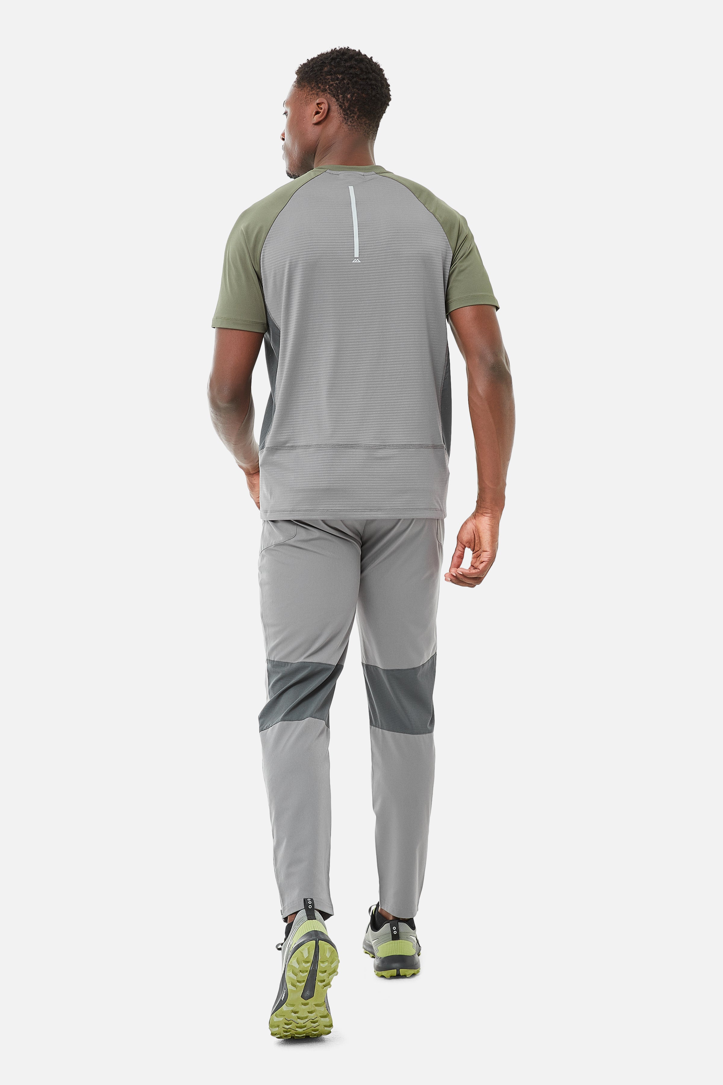 Tricolour Tee -  Khaki/Grey