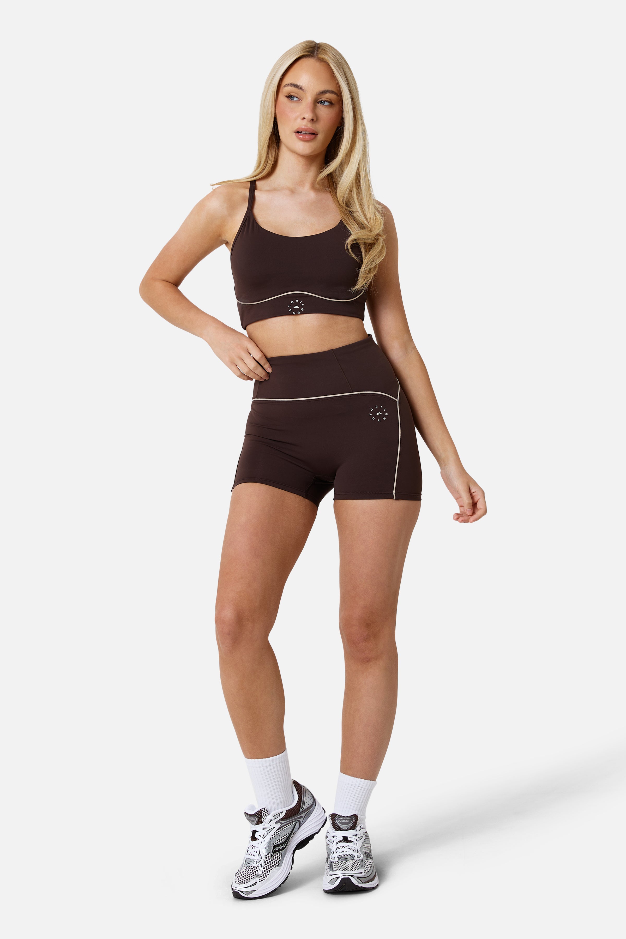 Womens Drift Bra and Short Set - Bitter Chocolate