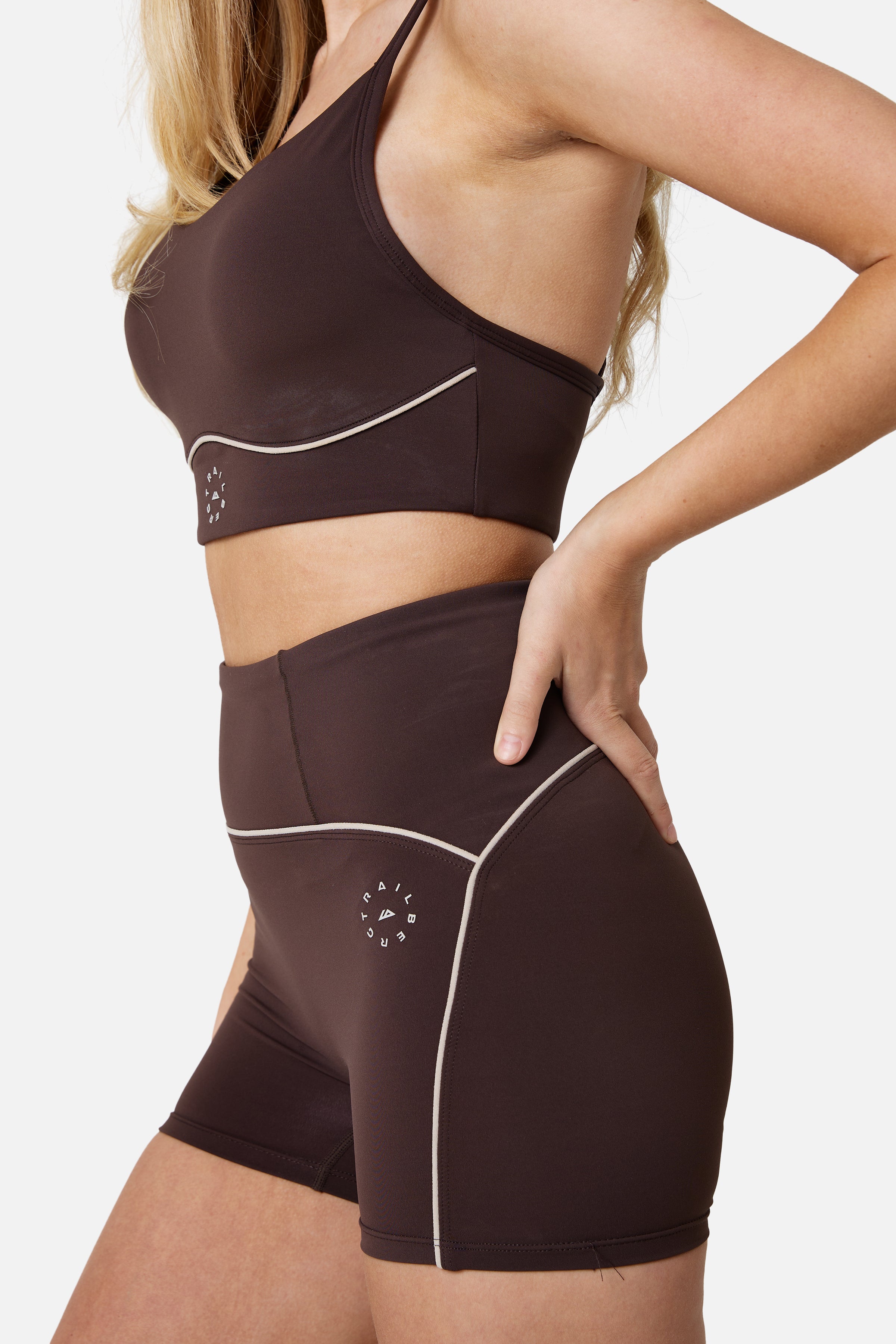 Womens Drift Bra and Short Set - Bitter Chocolate