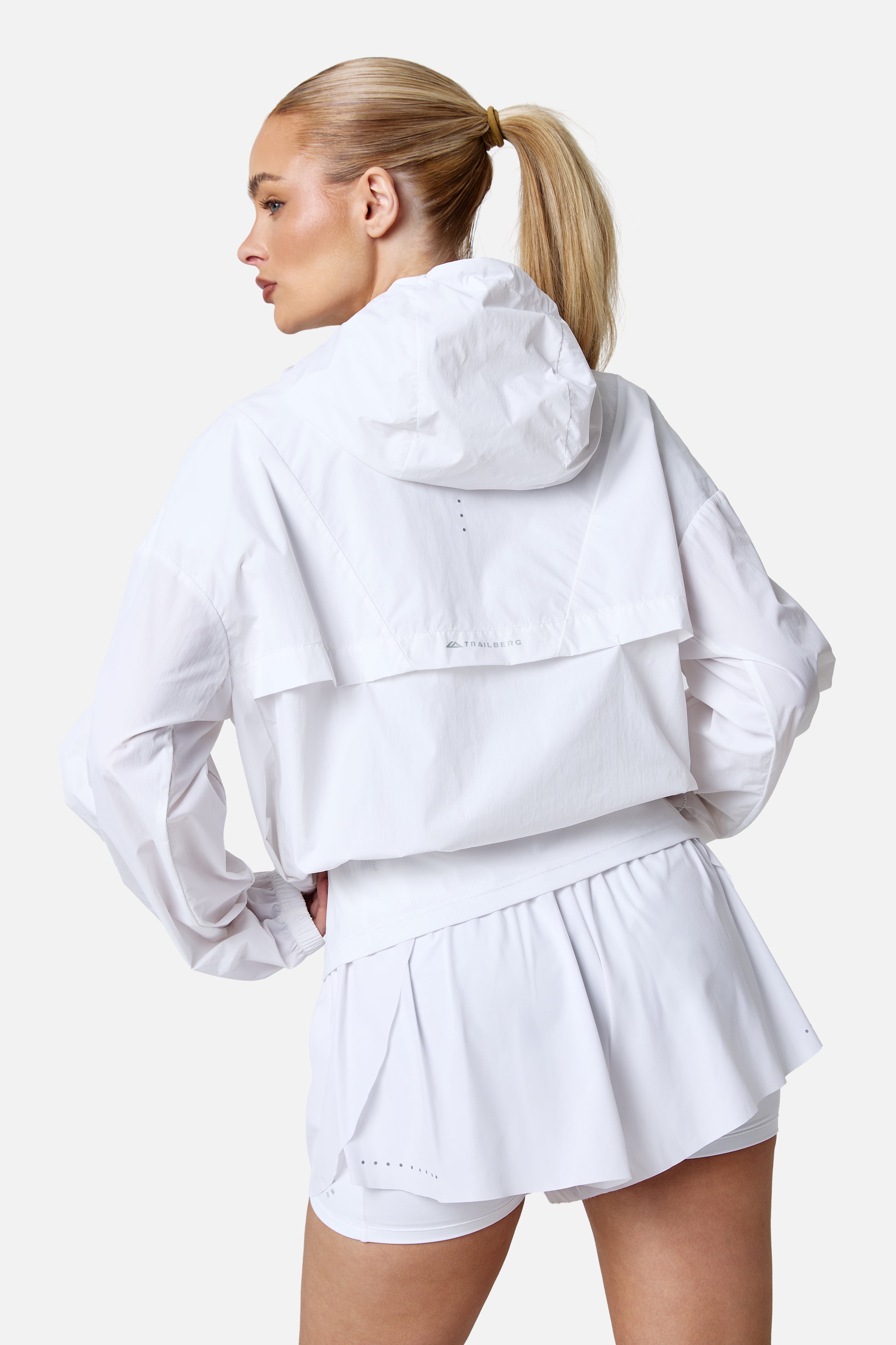 Womens Endura Running Windbreaker - White