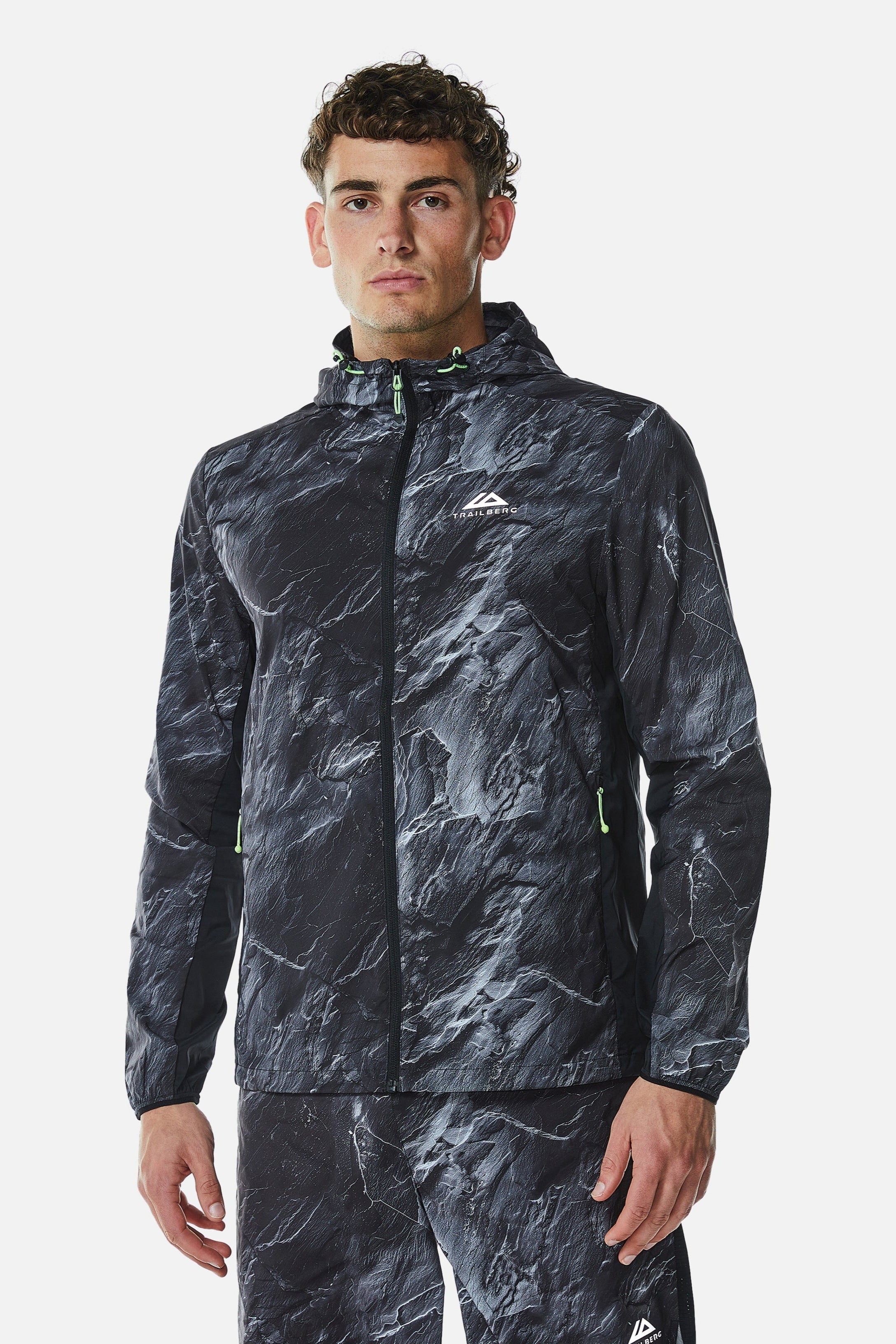 Vertex Obsidian Windbreaker - Black/Neon Lime