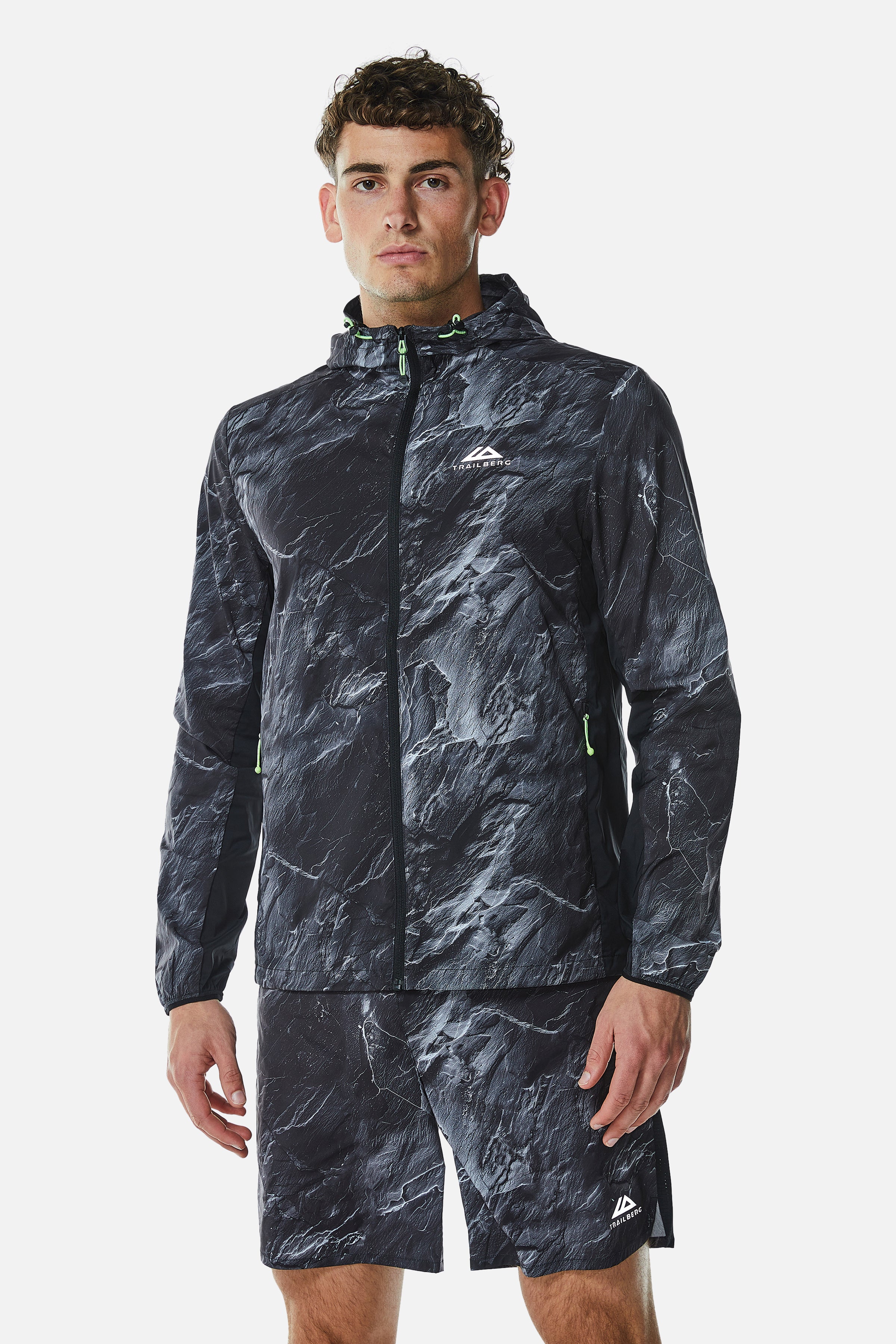 Vertex Obsidian Windbreaker - Black/Neon Lime
