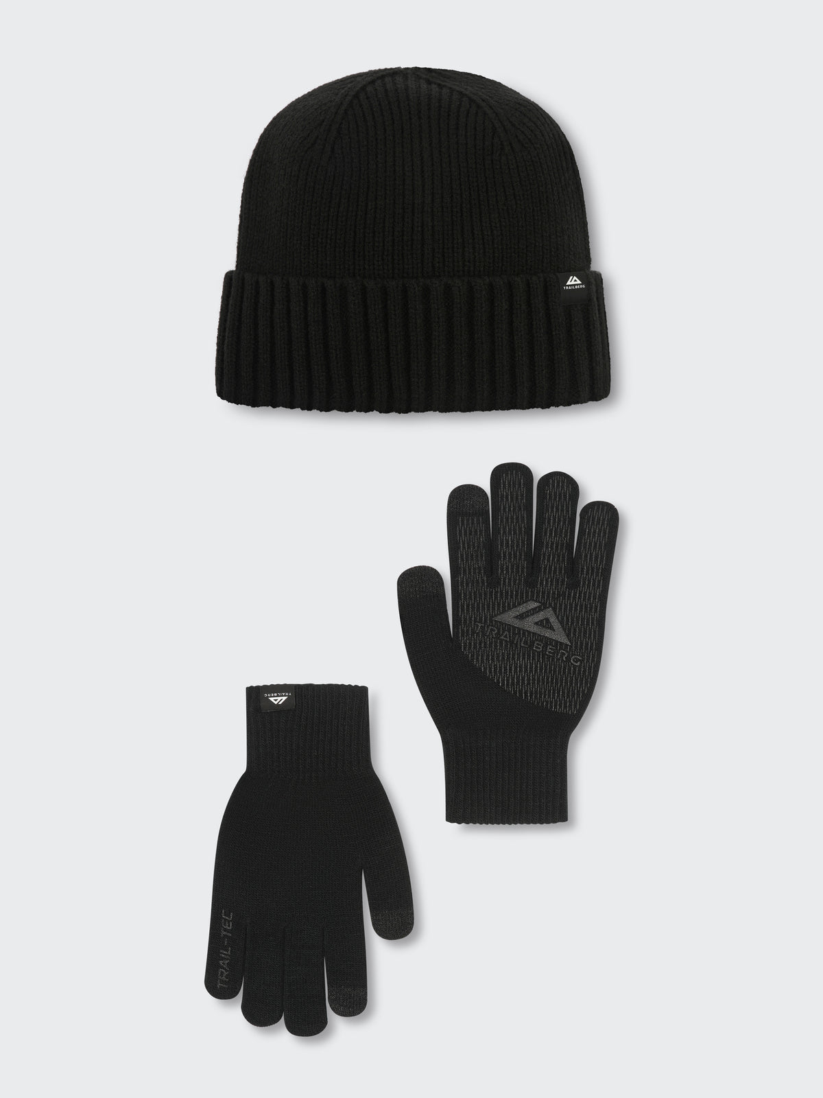 Lunaro Beanie Glove Set - Black