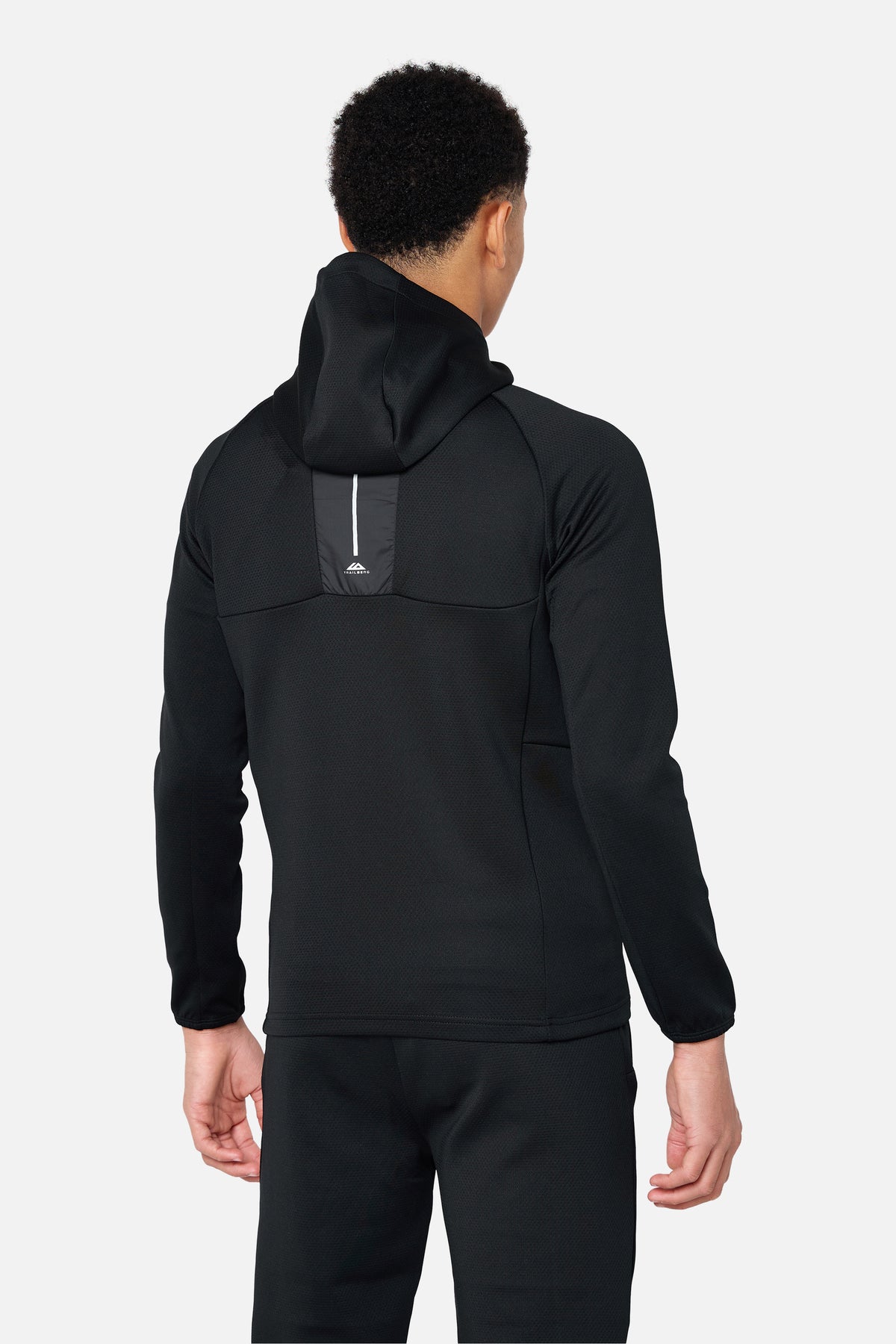 Boys Sprintline Full Zip Hood - Black