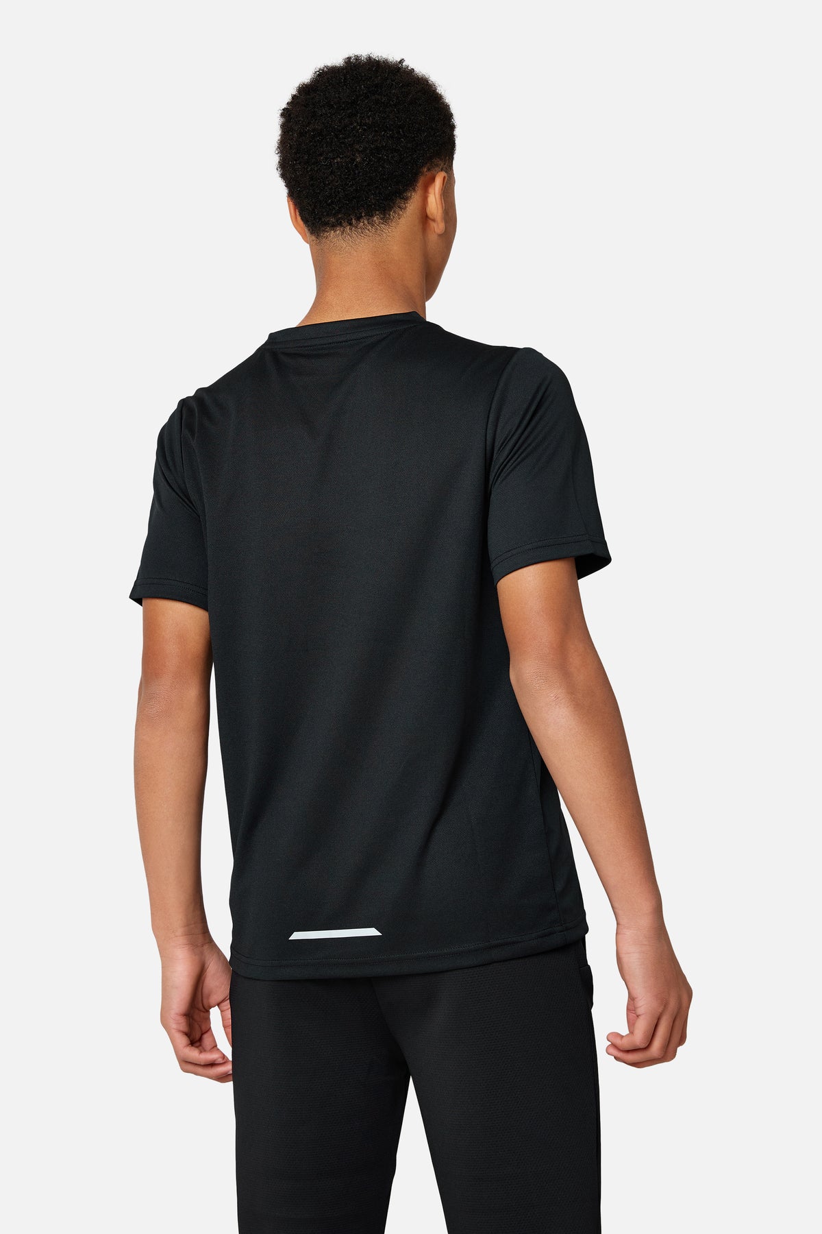 Boys Flex Tee - Black/ Blazing Red
