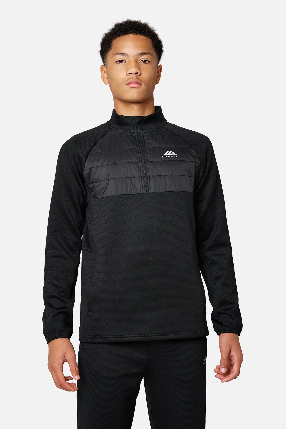 Boys Sprintline 1/4 Zip - Black