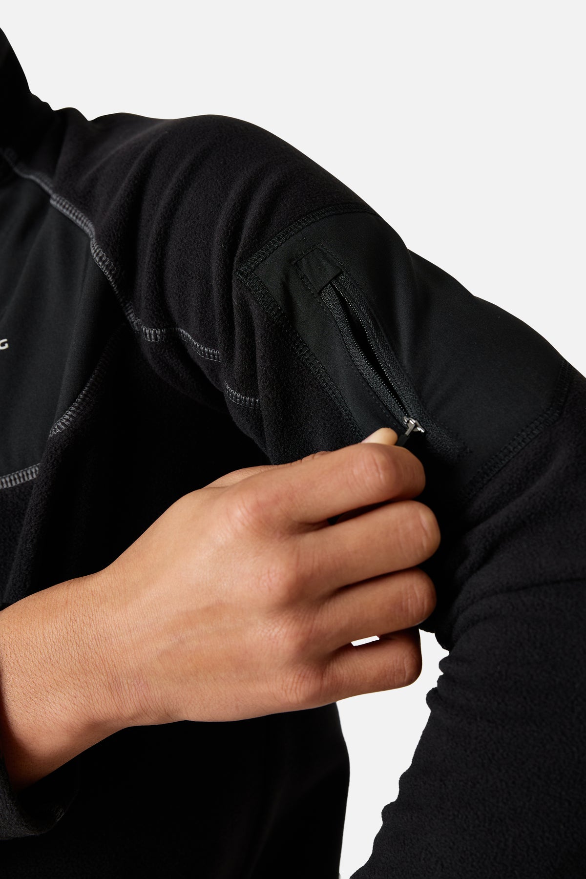 Boys Windcrest Microfleece 1/4 Zip - Black