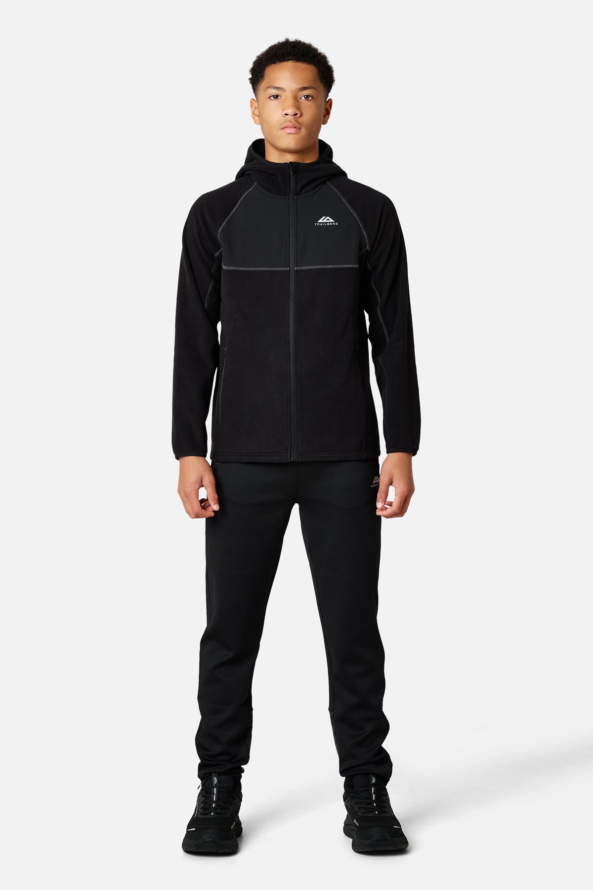 Boys Windcrest Microfleece Hood - Black