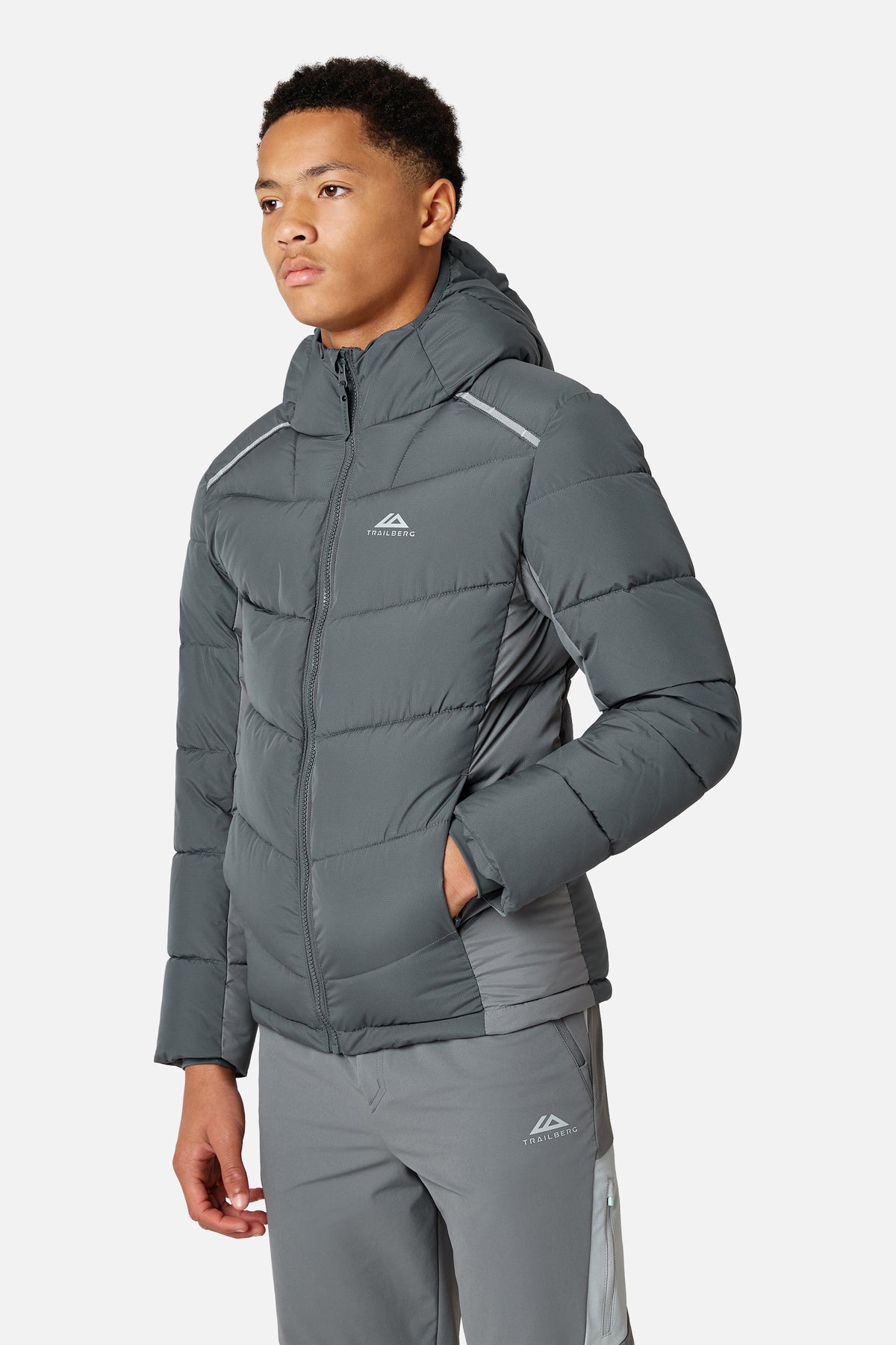 Boys Triathlon Peak Insulated Jacket - Graphite Grey