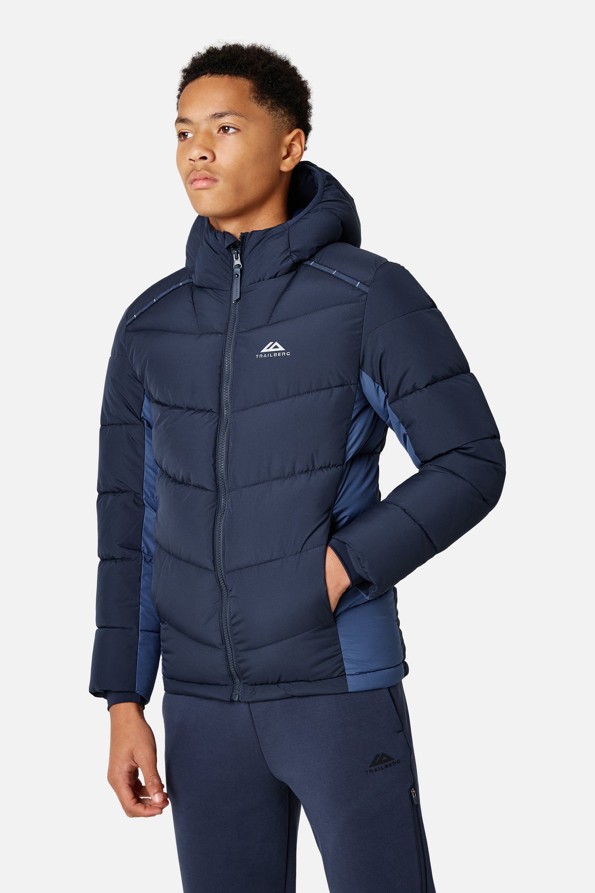 Boys Triathlon Peak Insulated Jacket - Storm Blue/ Midnight Blue