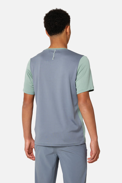 Boys Triathlon 4.0 Tee - Ash Grey/Willow Green
